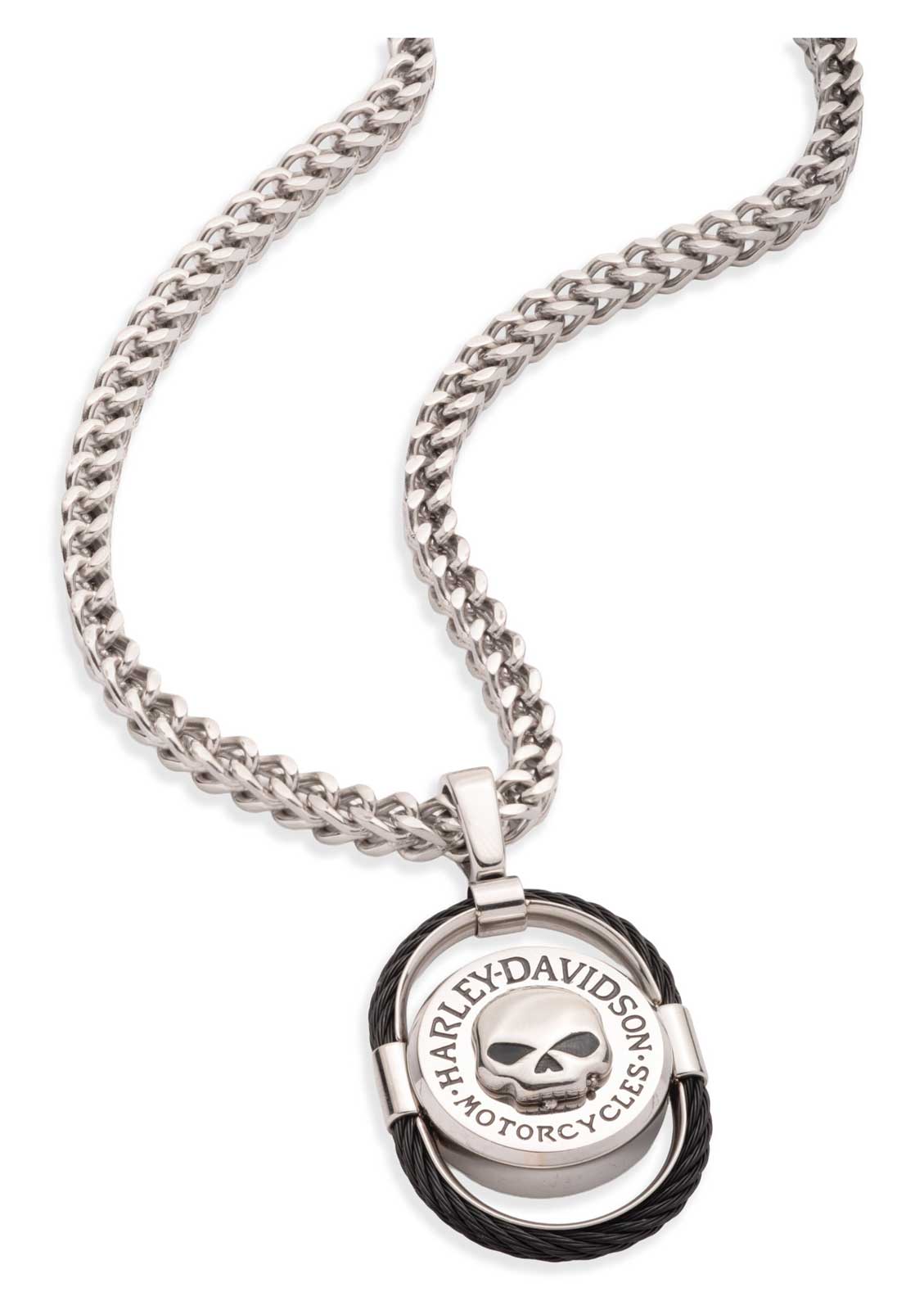 Harley-Davidson Free Shipping - Harley-Davidson Men's Willie G Skull Oval Cable Stainless Steel Pendant Necklace - Free Shipping on many products plus Orders Over $99