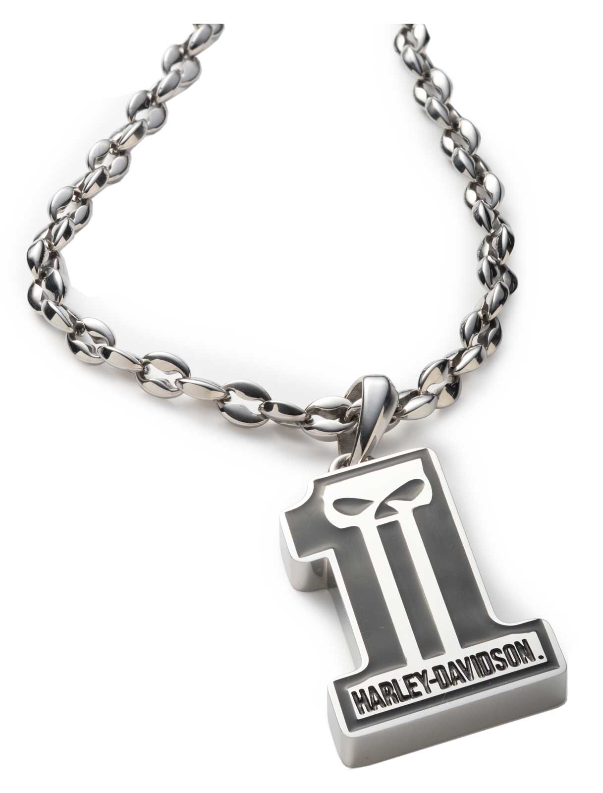 Harley-Davidson Free Shipping - Harley-Davidson Men's #1 Willie G Skull Pendant Chain Necklace, Black/Silver - Free Shipping on many products plus Orders Over $99