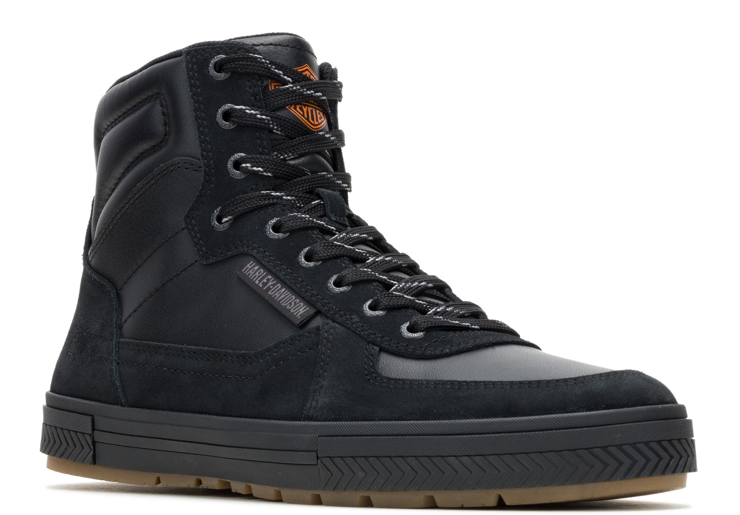 Harley-Davidson Men's Rustan Mid Black Leather/Suede Motorcycle Boots, D93936 - Wisconsin Harley-Davidson