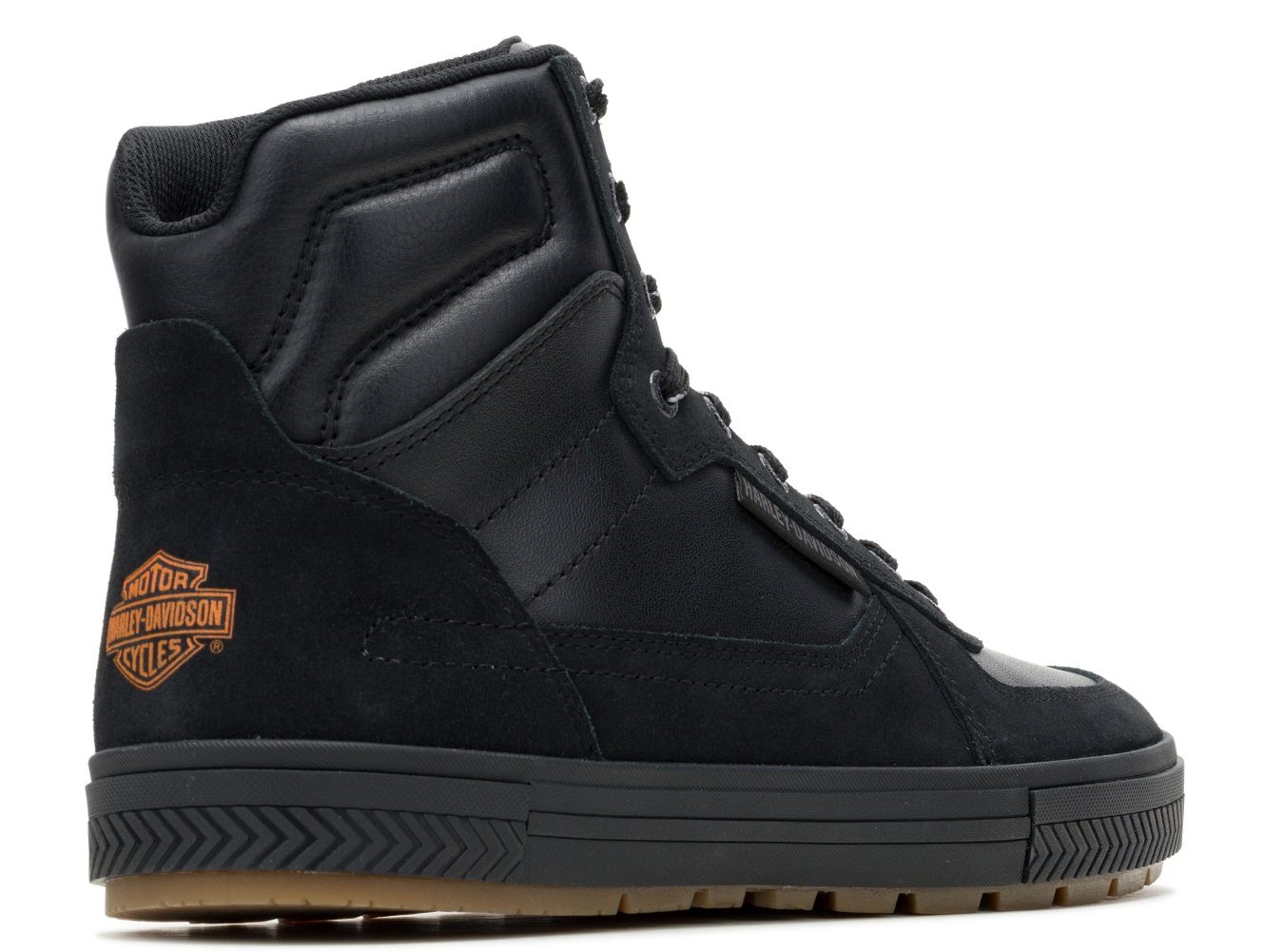 Harley-Davidson Men's Rustan Mid Black Leather/Suede Motorcycle Boots, D93936 - No Hassle Returns at Wisconsin Harley