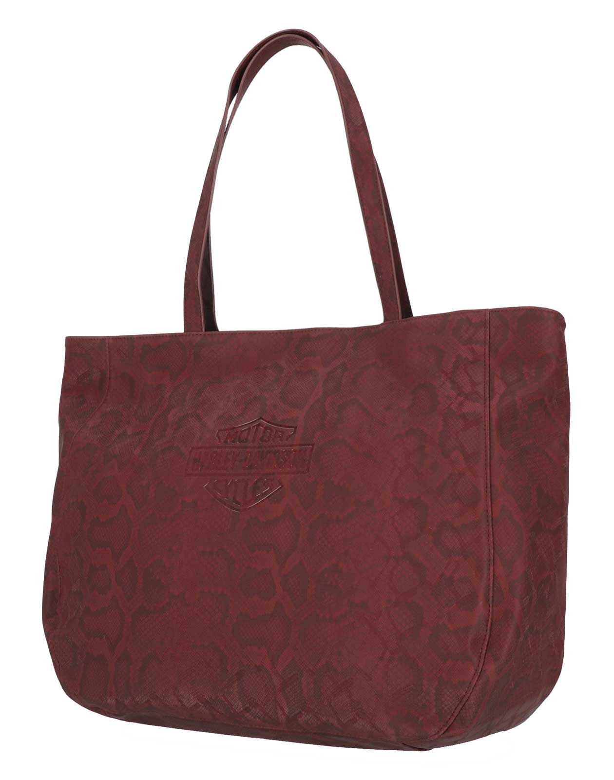 Harley-Davidson Free Shipping - Harley-Davidson Women's Bar & Shield Logo Snake Printed Tote Purse, Rum Red - Free Shipping on many products plus Orders Over $99
