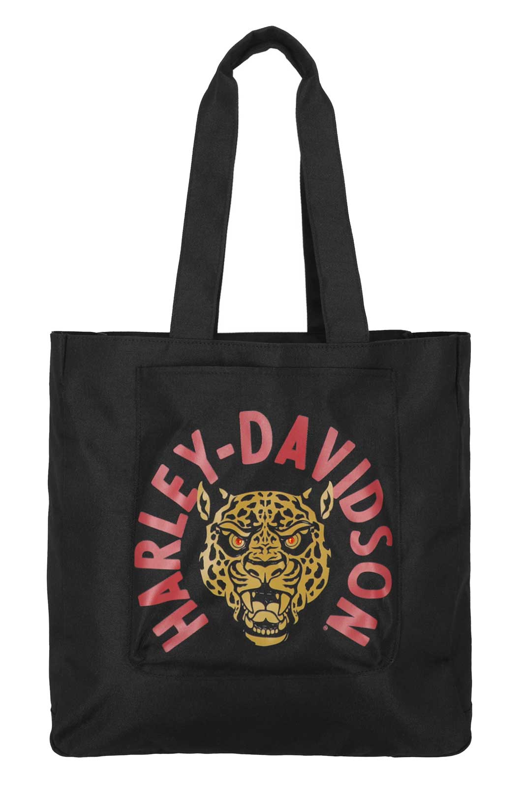 Harley-Davidson Women's Cheetah B&S Reversible Polyester Tote Bag, Black - Wisconsin Harley-Davidson