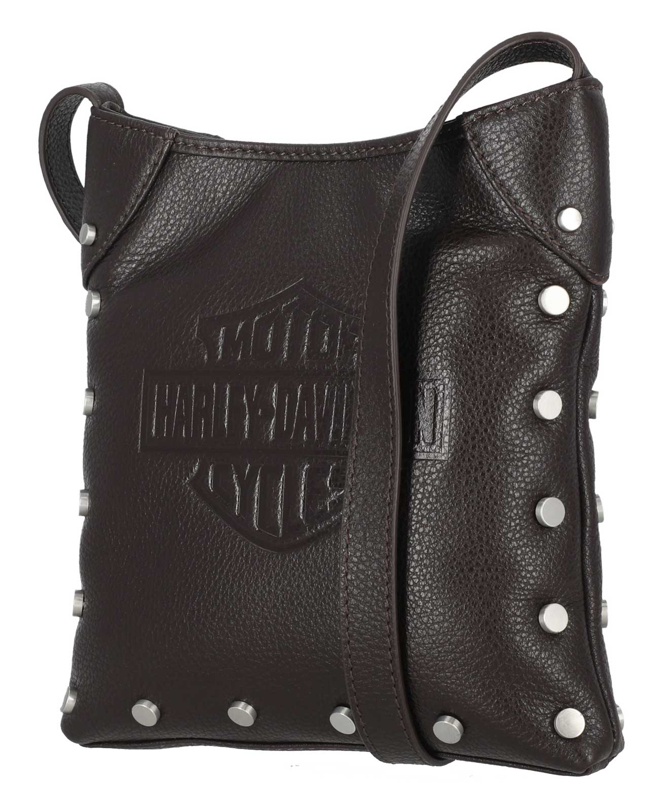 Harley-Davidson Free Shipping - Harley-Davidson Women's Core Stud Genuine Leather Crossbody Purse, Dark Brown - Free Shipping on many products plus Orders Over $99