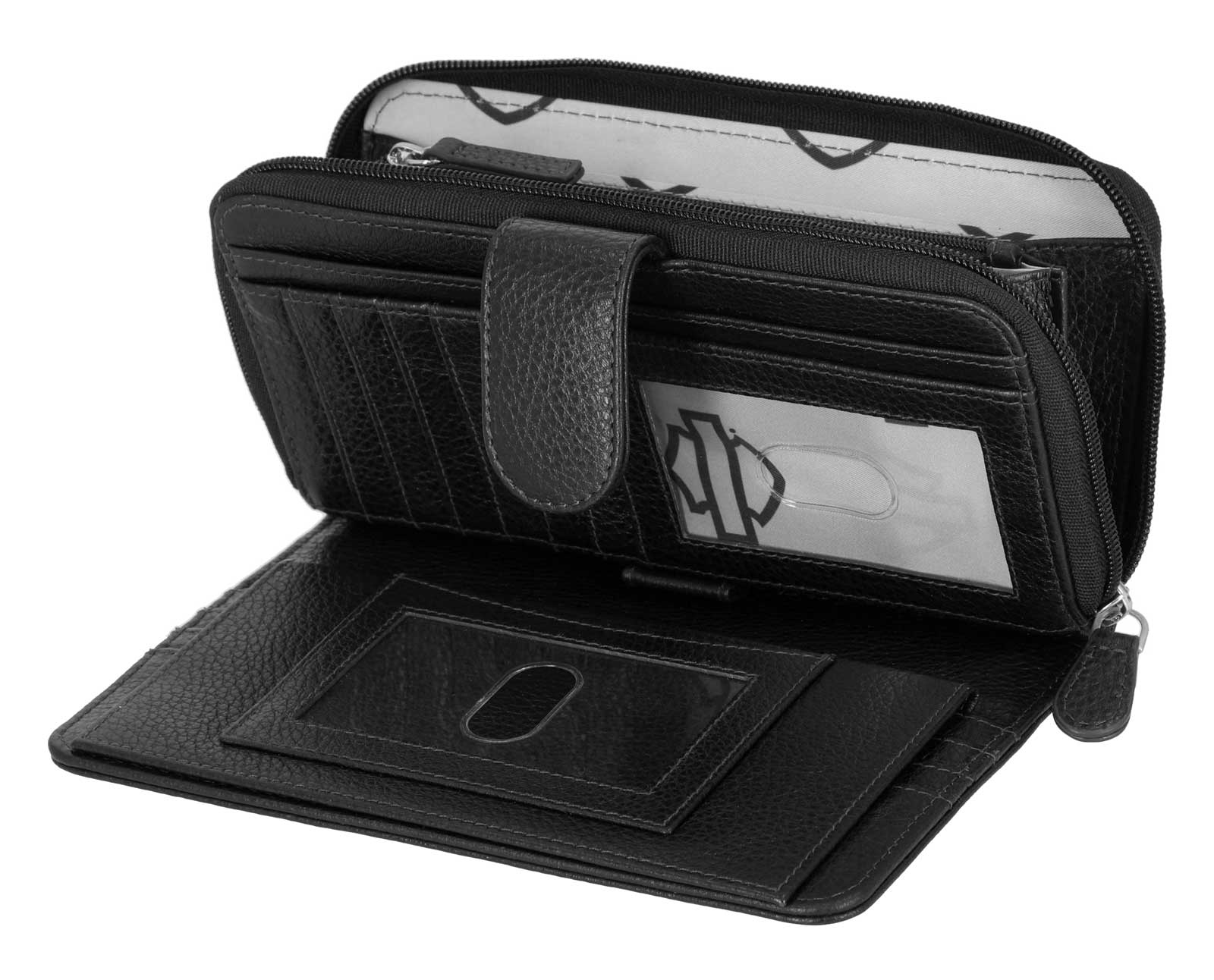 Harley-Davidson® Women's Core Stud B&S Genuine Leather Tab Clutch