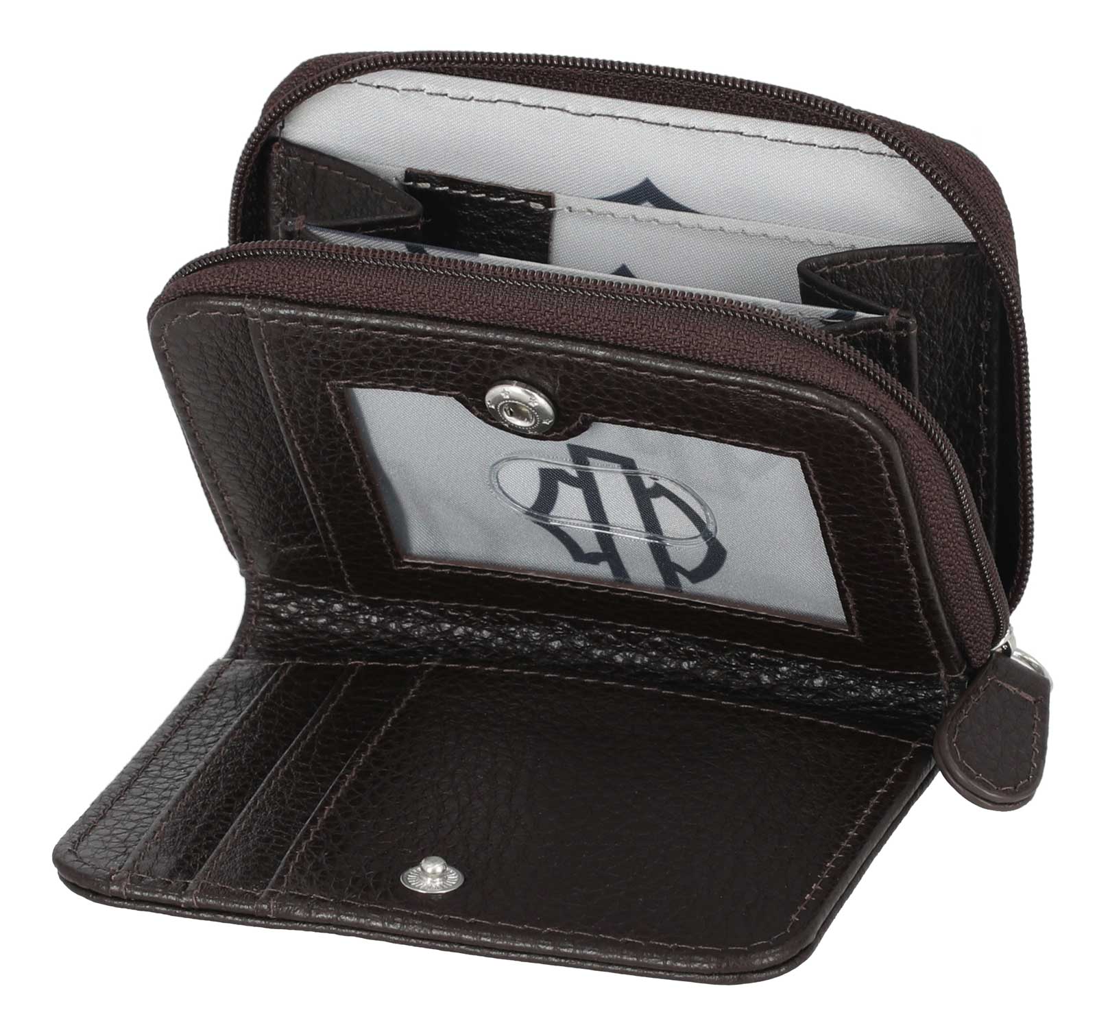 Harley-Davidson Women's Core Stud B&S Leather Zip Z/A Case Wallet, Dark Brown - No Hassle Returns at Wisconsin Harley