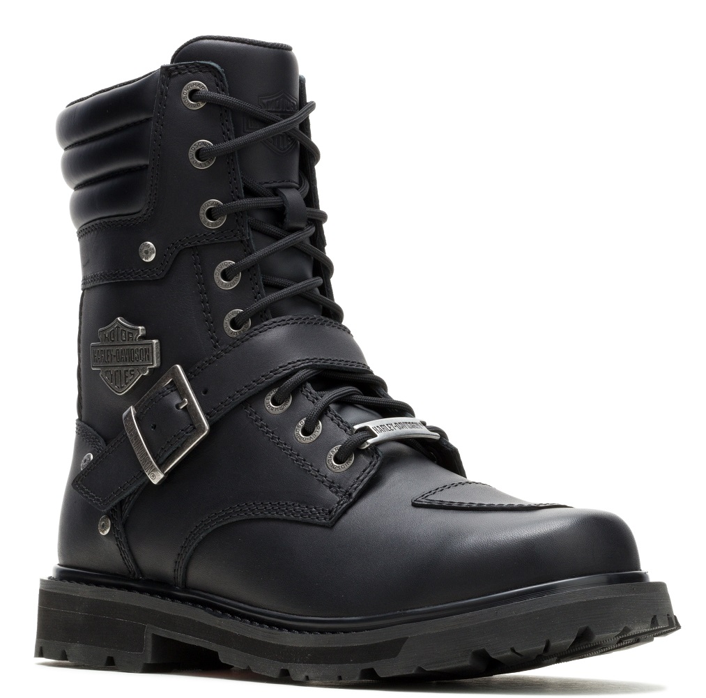 Harley-Davidson Men's Rambert Buckle Black Leather Motorcycle Boots, D93914 - Wisconsin Harley-Davidson