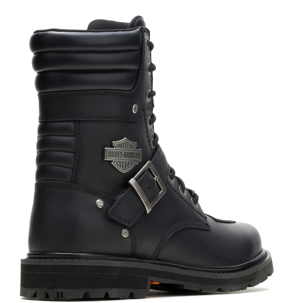 Harley-Davidson Men's Rambert Buckle Black Leather Motorcycle Boots, D93914 - No Hassle Returns at Wisconsin Harley