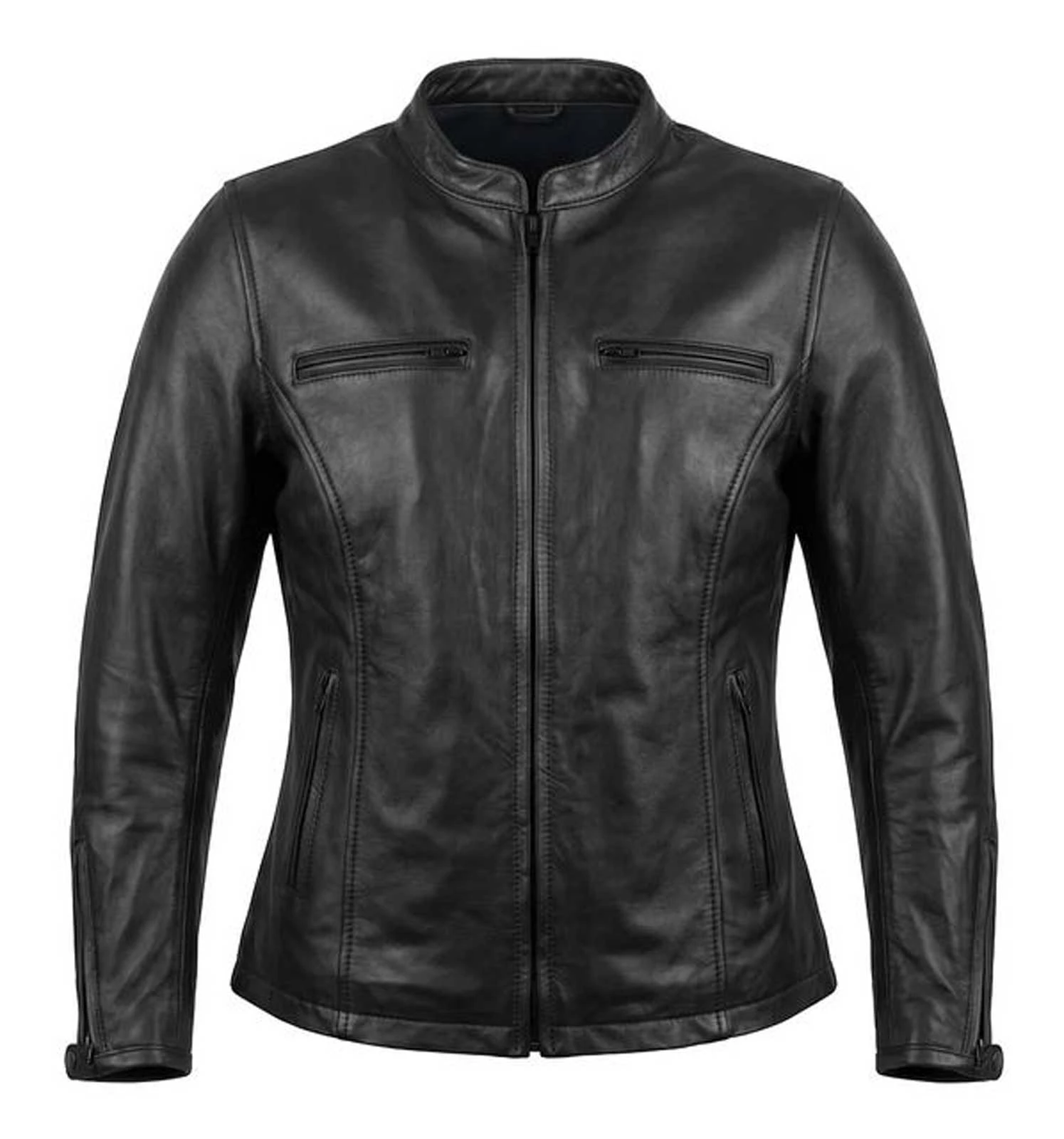 Derringer Ladies Extreme Premium Leather Motorcycle Jacket, Black - Wisconsin Harley-Davidson