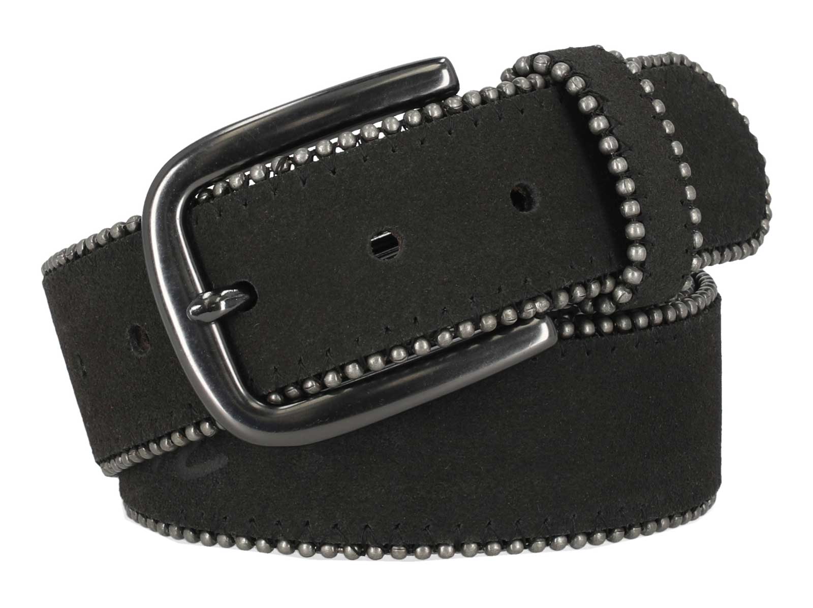 Harley-Davidson Women's H-D Script Logo Beaded Edge Leather Belt, Black - Wisconsin Harley-Davidson