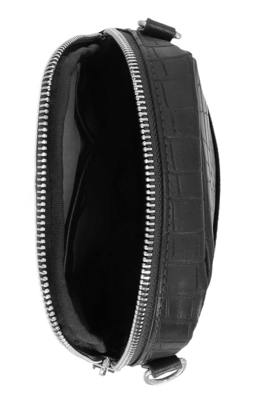 Harley-Davidson Women's Croco Embossed Adjustable Crossbody Purse, Black - No Hassle Returns at Wisconsin Harley