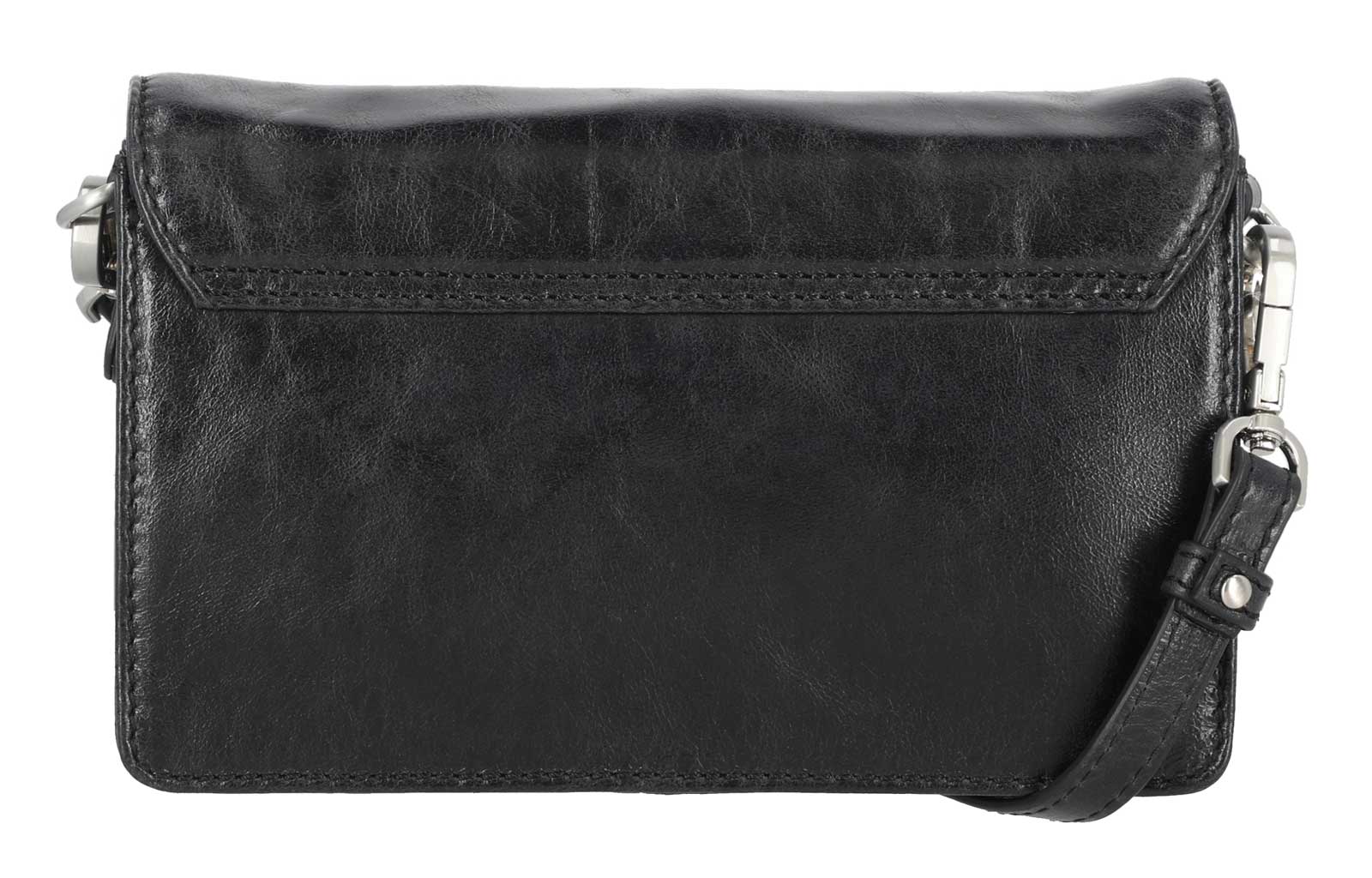 Harley-Davidson Women's Corner Buckle Leather Flap Crossbody Purse, Black - Largest Selection of Harley-Davidson Products