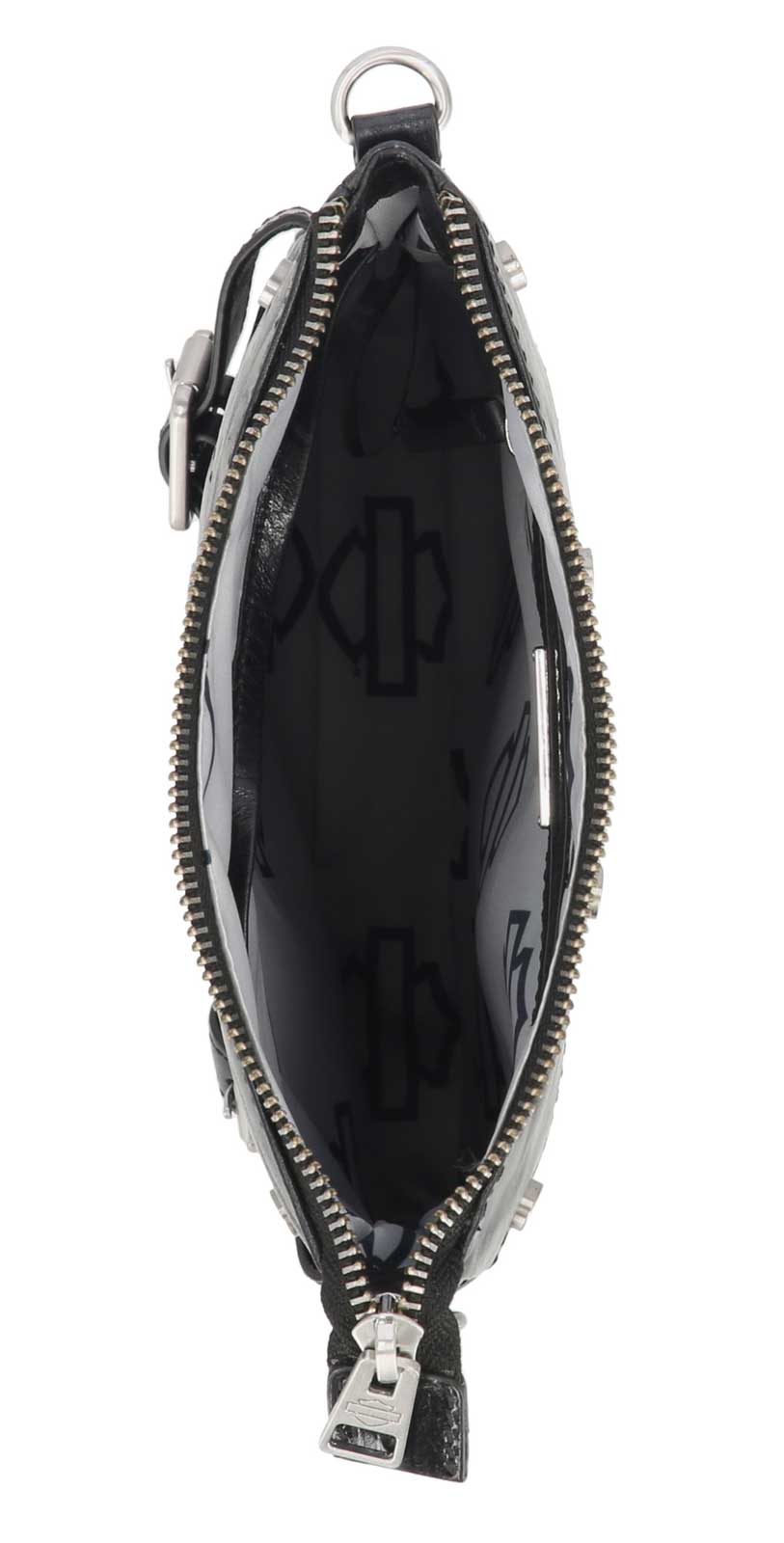 Harley-Davidson Women's Corner Buckle Genuine Leather Crossbody Purse, Black - No Hassle Returns at Wisconsin Harley