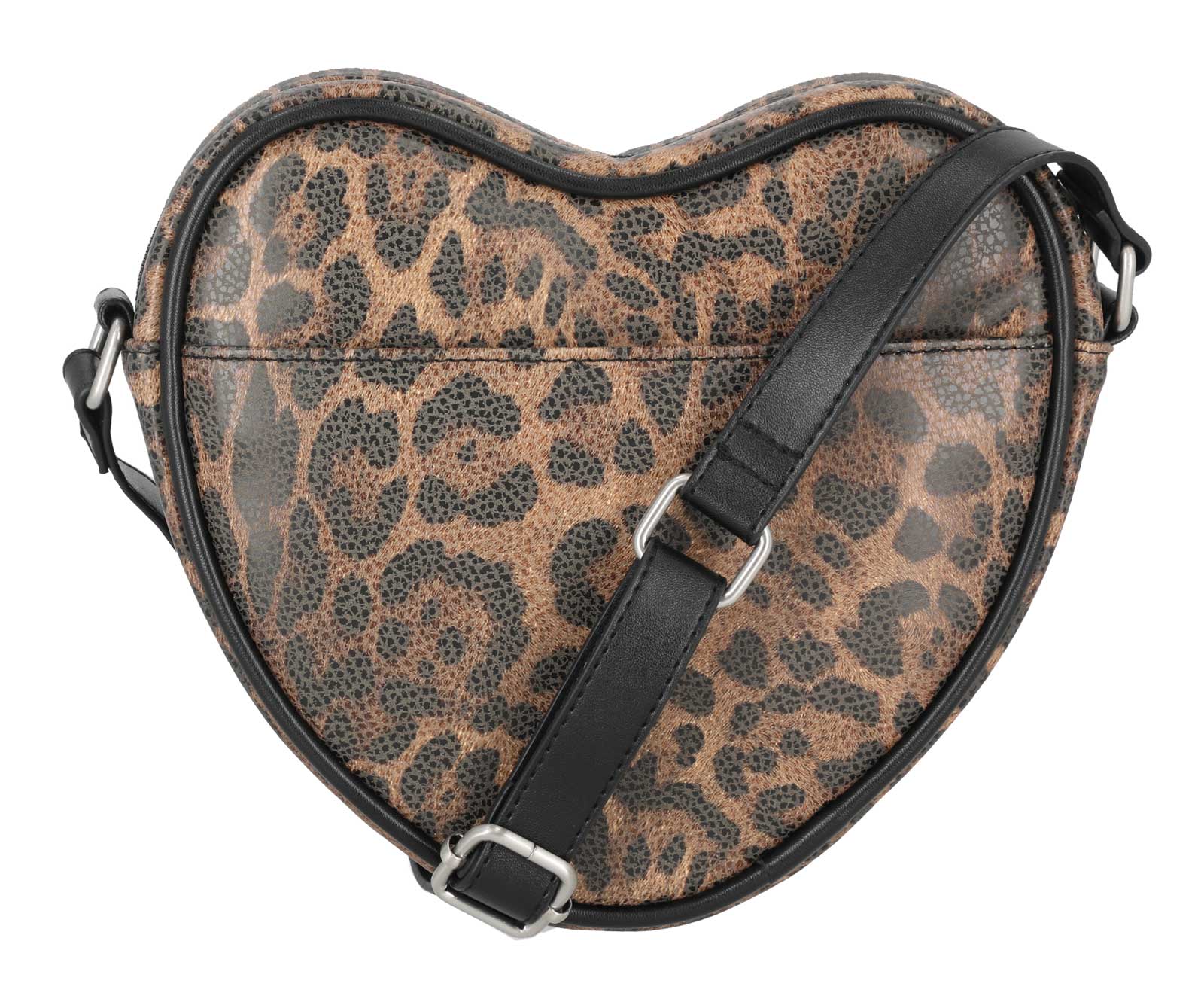 Harley-Davidson Women's Leopard Rhinestone Crossbody Heart Purse, Brown - Largest Selection of Harley-Davidson Products