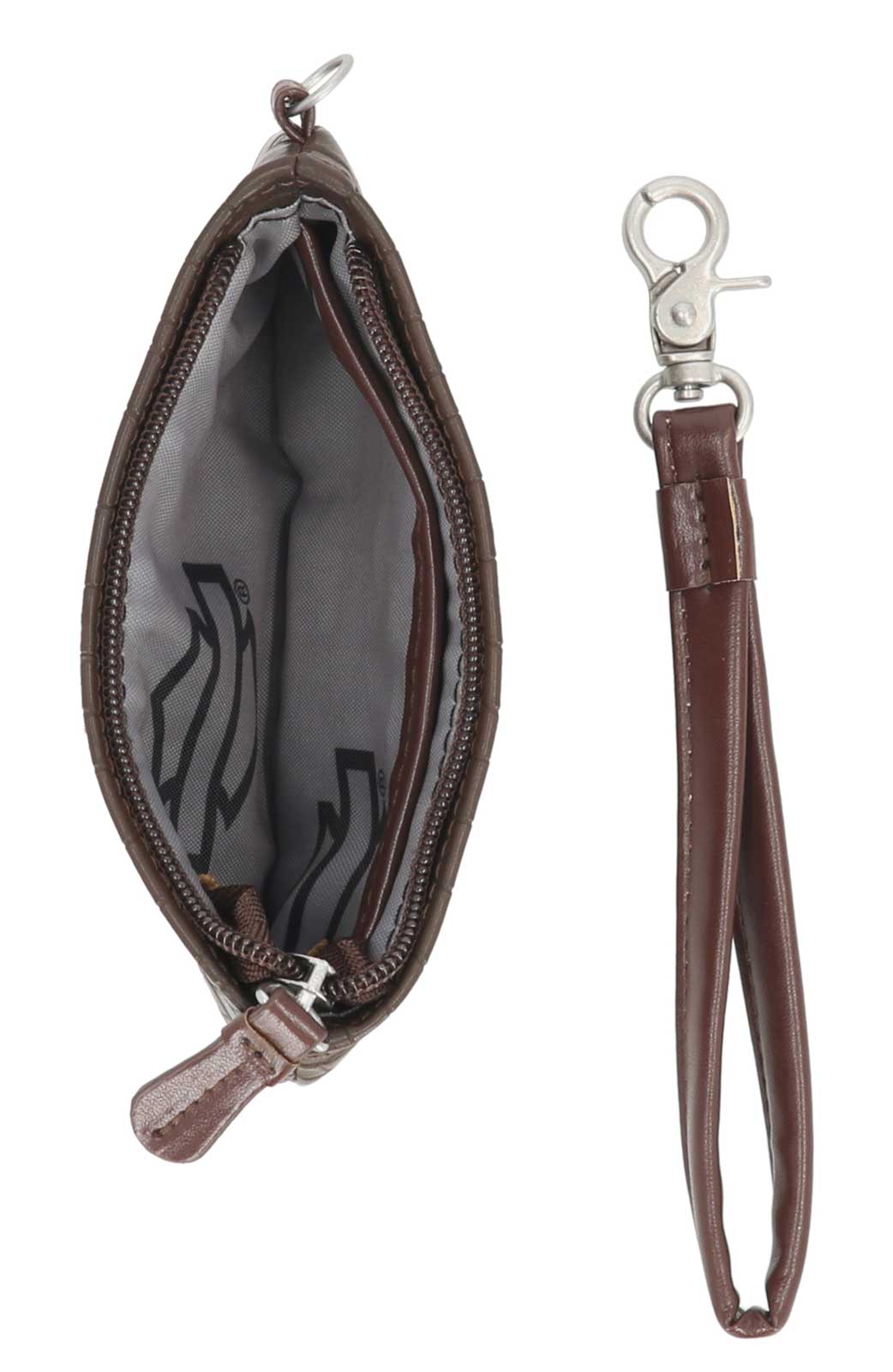 Harley-Davidson Women's Metal Bar & Shield Croco Coin Case w/ Wristlet, Brown - No Hassle Returns at Wisconsin Harley