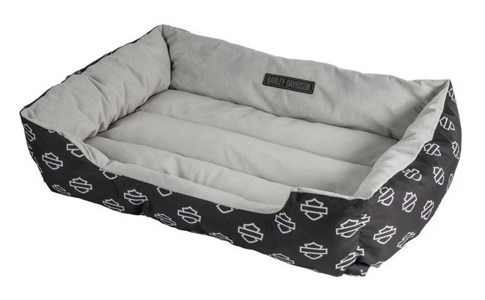 Harley-Davidson Open Bar & Shield Plush Polyester Pet Bed, Small Size - Wisconsin Harley-Davidson