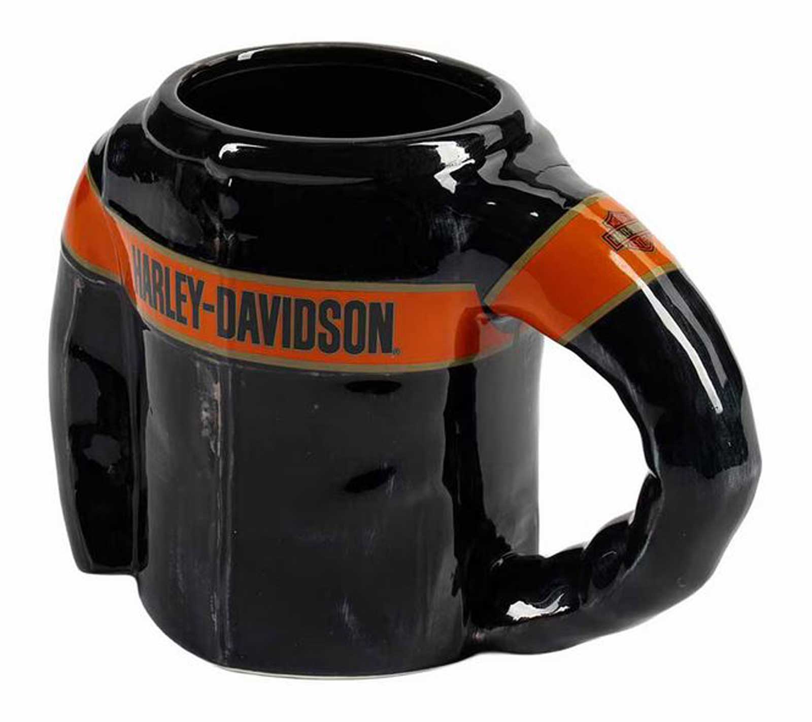 Harley-Davidson Free Shipping - Harley-Davidson Trenton Men's Jacket Sculpted Ceramic Coffee Mug, Black & Orange - Free Shipping on many products plus Orders Over $99