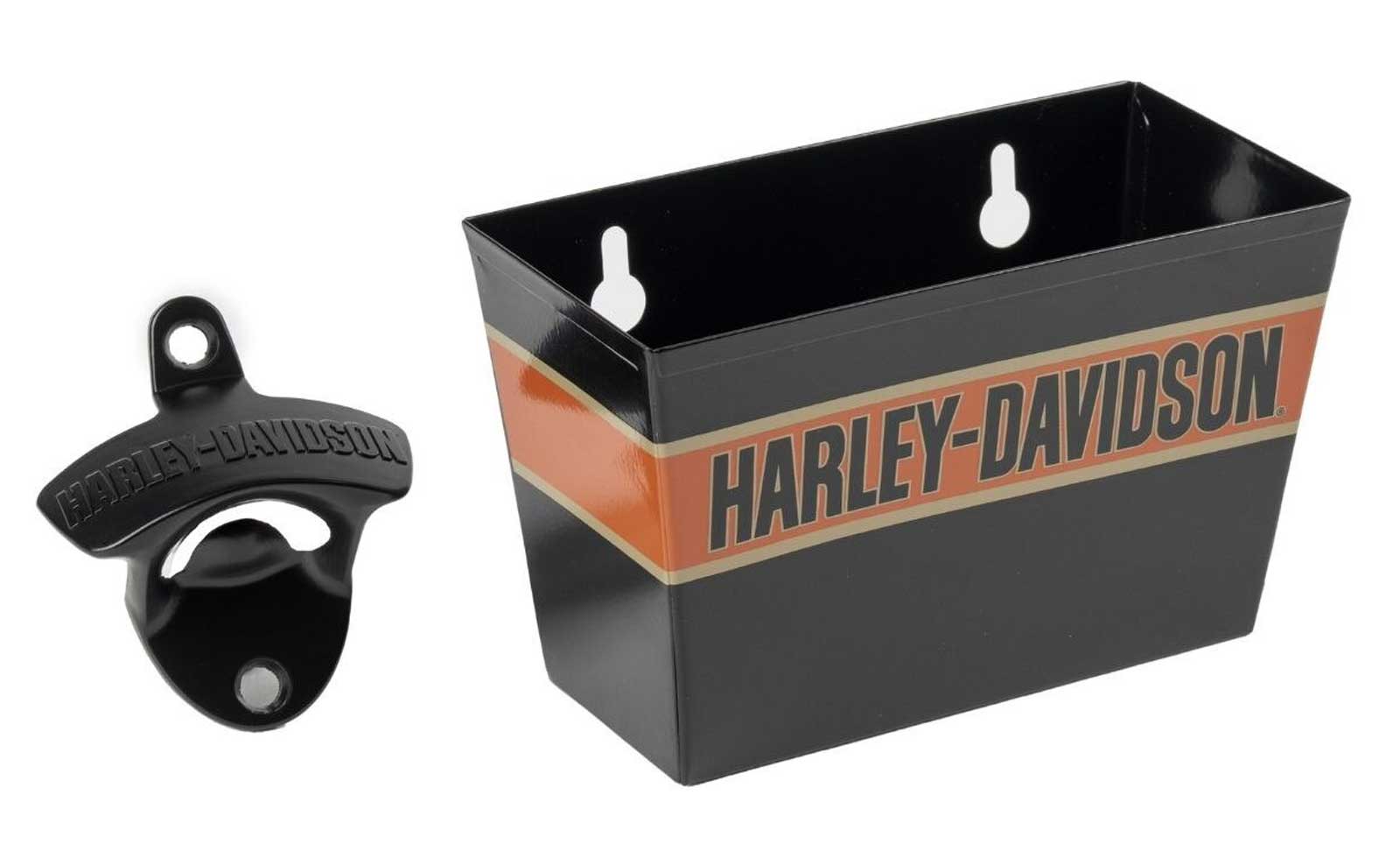 Harley-Davidson Two-Piece Trenton Wall Mount Zinc Alloy Bottle Opener, Black - No Hassle Returns at Wisconsin Harley