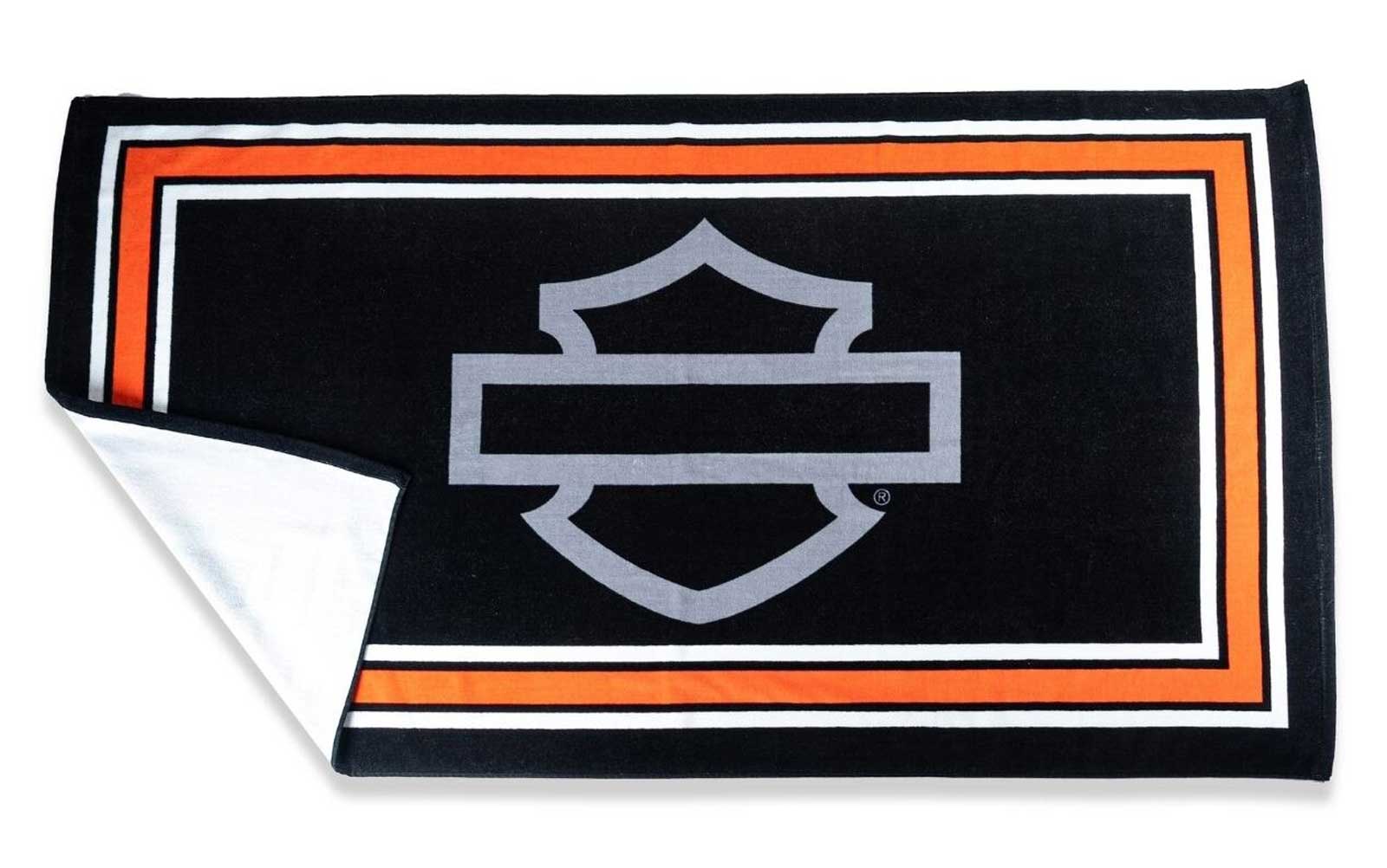 Harley-Davidson Free Shipping - Harley-Davidson Open Bar & Shield Oversized Cotton Beach Towel, Black - Free Shipping on many products plus Orders Over $99