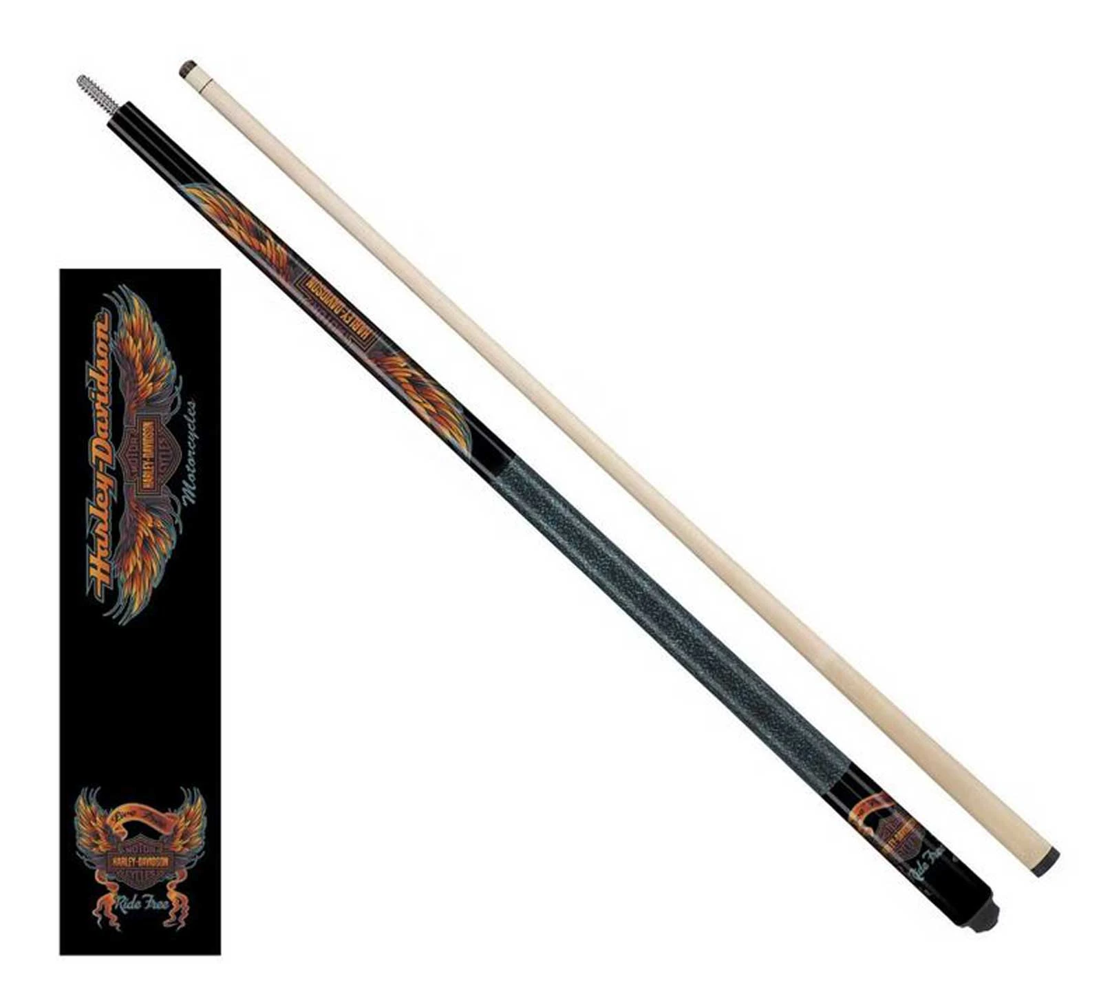 Harley-Davidson 2-Piece Vivid Winged Bar & Shield Maple Pool Cue, 19 oz. - Wisconsin Harley-Davidson