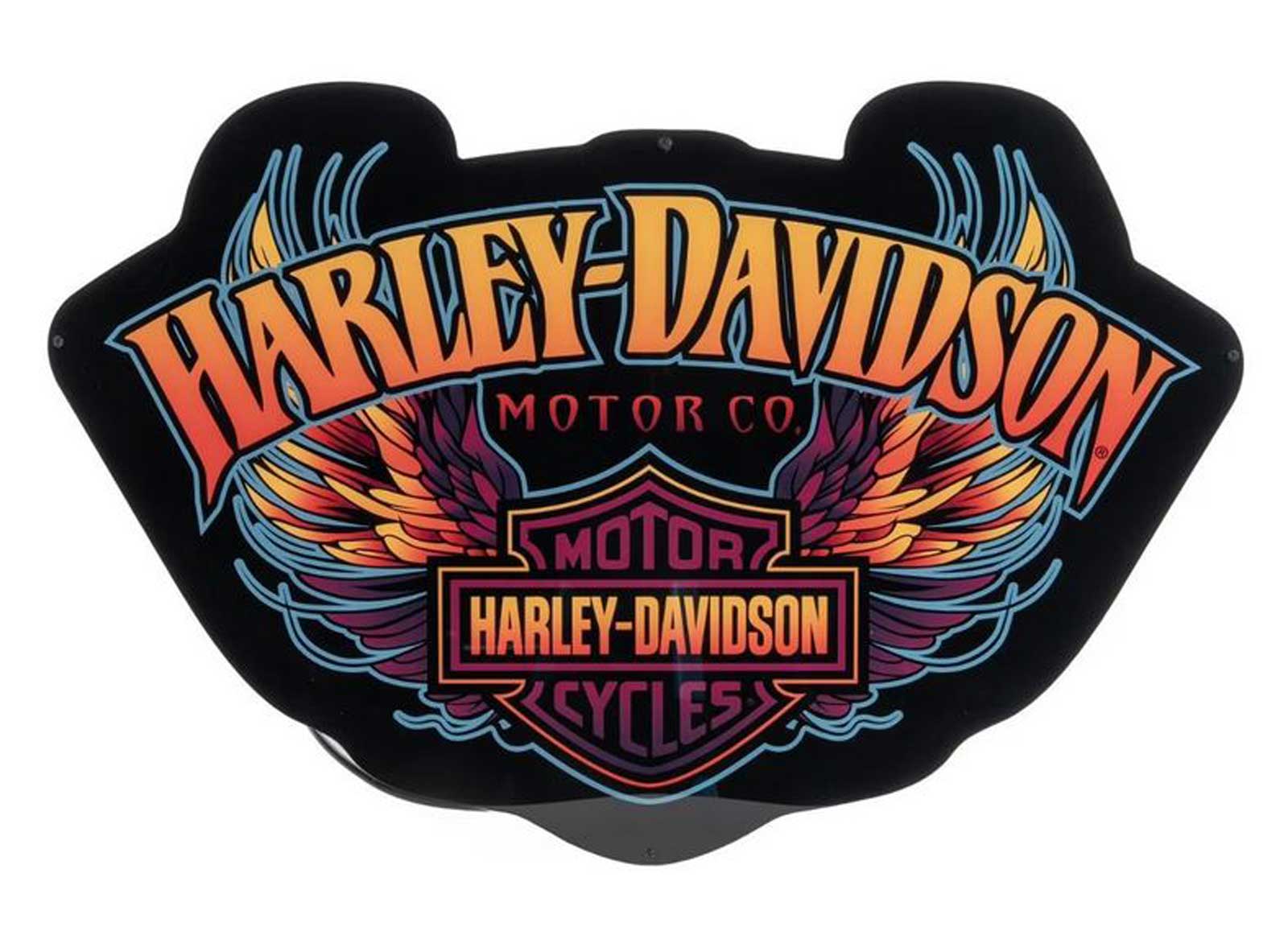 Harley-Davidson Vivid Winged Bar & Shield LED Backlit Pub Sign, Black - No Hassle Returns at Wisconsin Harley