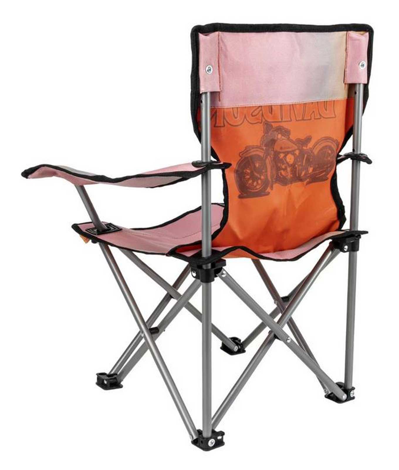 Harley-Davidson Kid's Camping Folding Chair w/ Carry Bag, Ombre Orange - No Hassle Returns at Wisconsin Harley