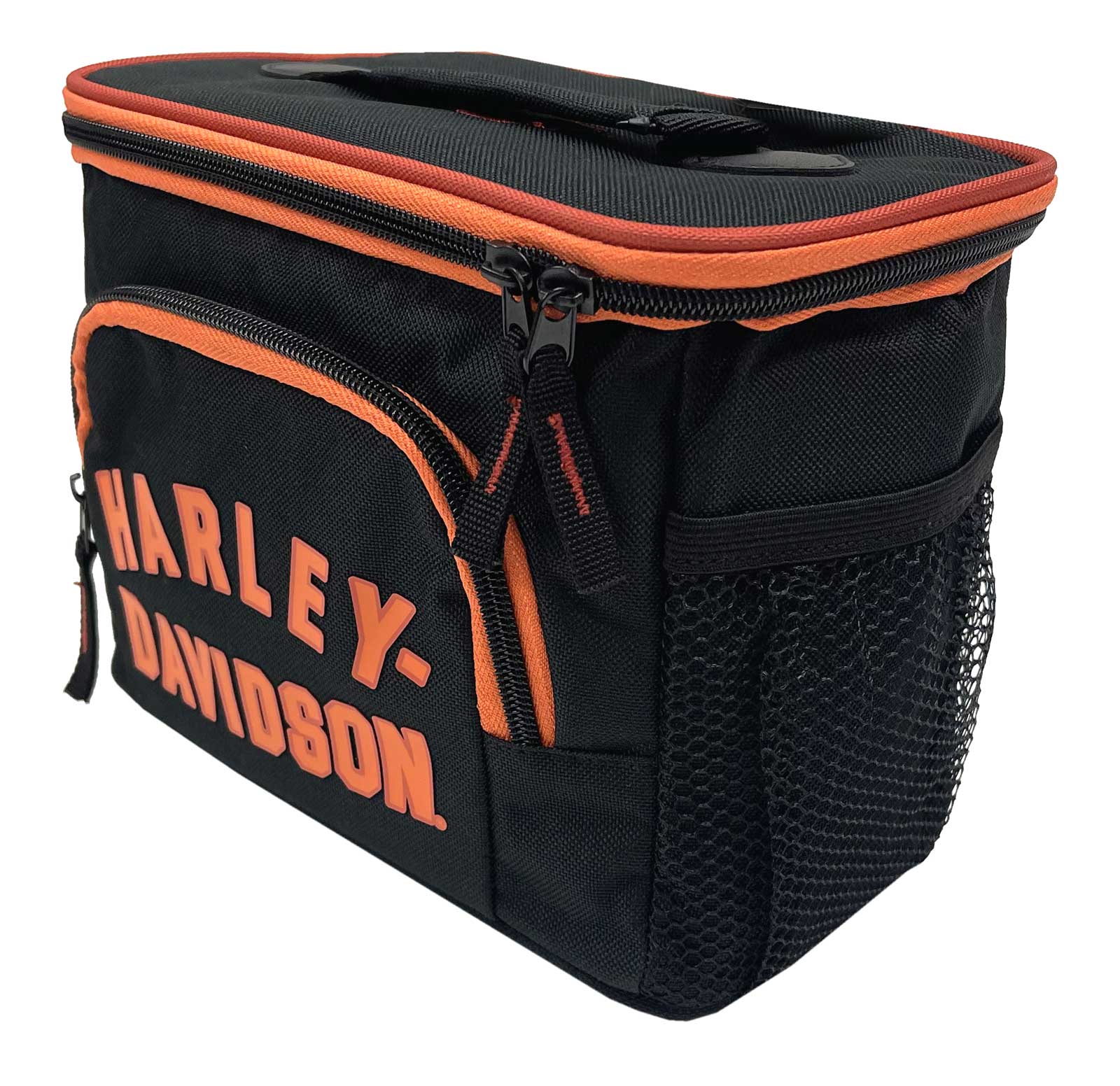 Harley-Davidson Free Shipping - Harley-Davidson Printed H-D Insulated Lunch Box Tote, Black/Orange - Free Shipping on many products plus Orders Over $99