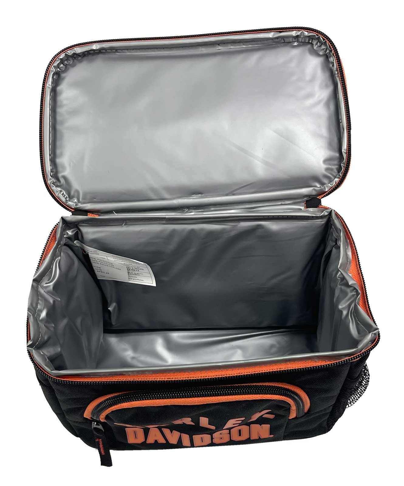 Harley-Davidson Printed H-D Insulated Lunch Box Tote, Black/Orange - Largest Selection of Harley-Davidson Products