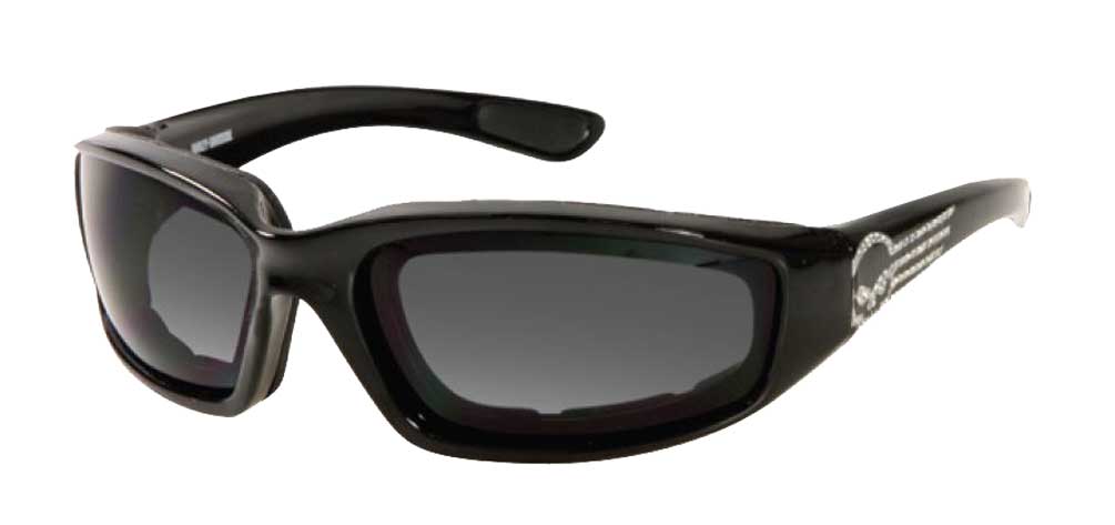 Harley-Davidson Women's Performance Sunglasses, Rhinestone, Black HDSZ6706-BLK-3 - Wisconsin Harley-Davidson