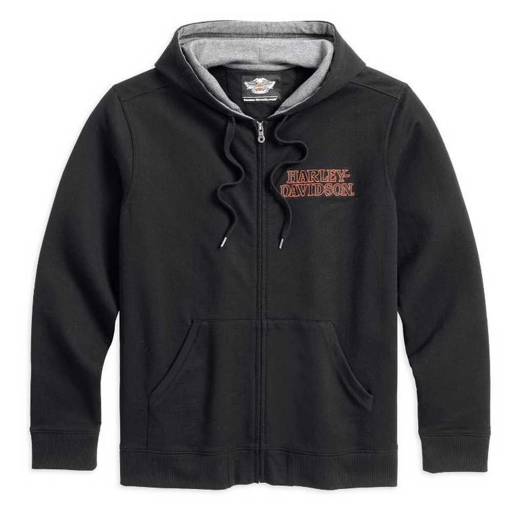 Harley-Davidson Men's Burning Skull Hooded Sweatshirt 99077-13VM - Wisconsin Harley-Davidson