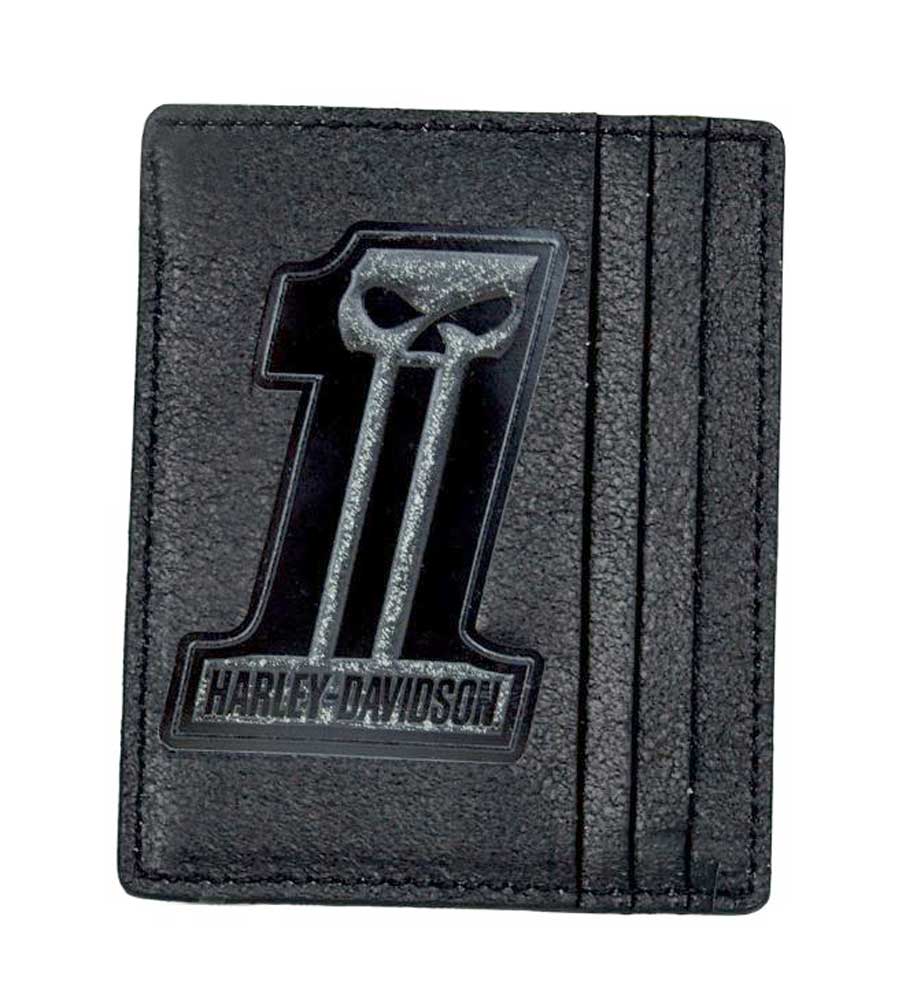 Harley-Davidson® Men's Black Label #1 Skull Front Pocket Wallet
