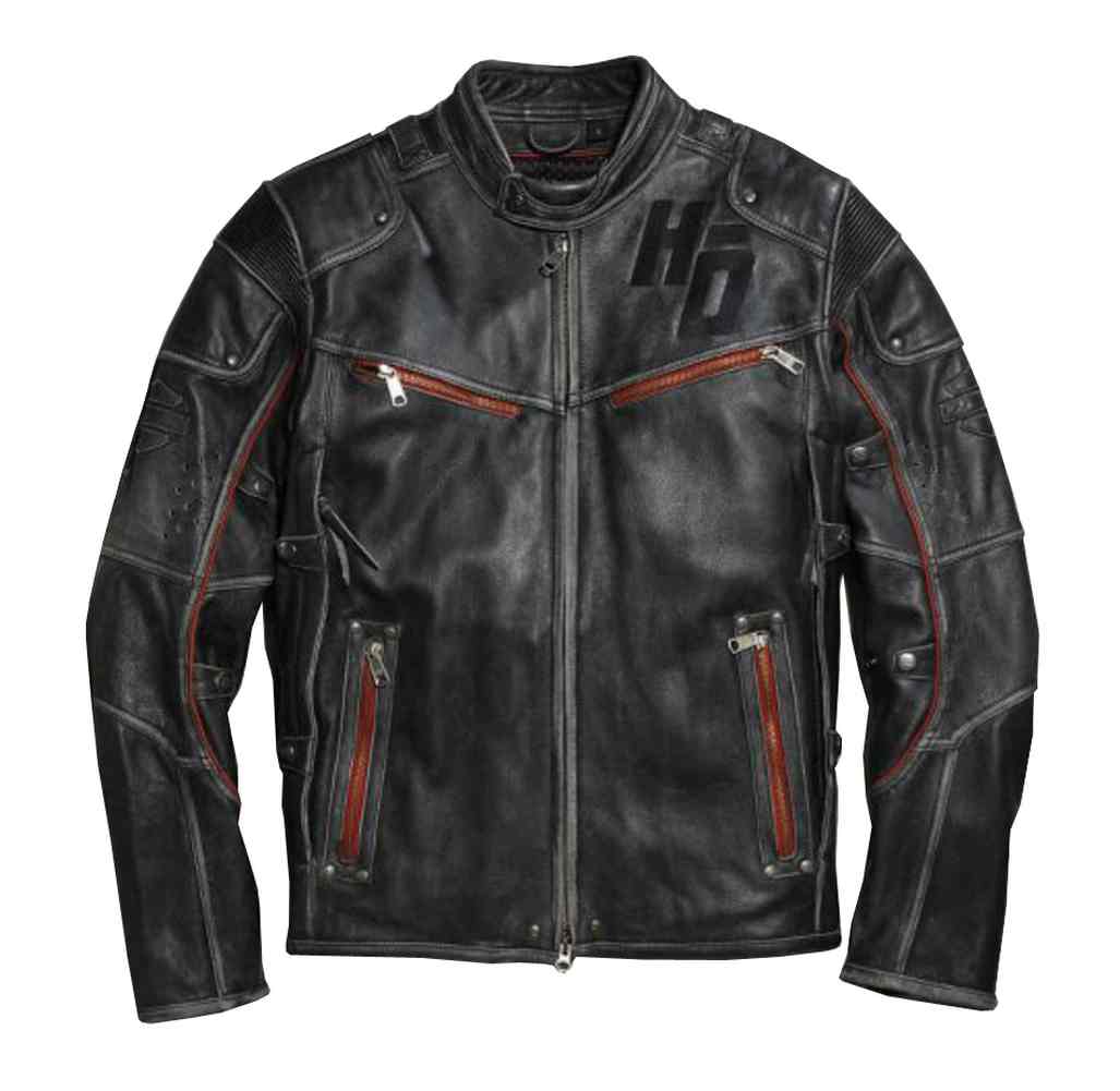 Harley-Davidson Men's Triple Vent Roadworn Leather Jacket, Black 97057-15VM - Wisconsin Harley-Davidson