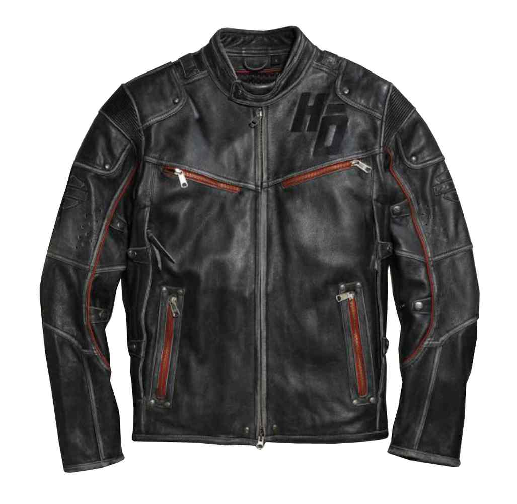 Harley-Davidson® Men's Triple Vent Roadworn Leather Jacket, Black 97057 ...