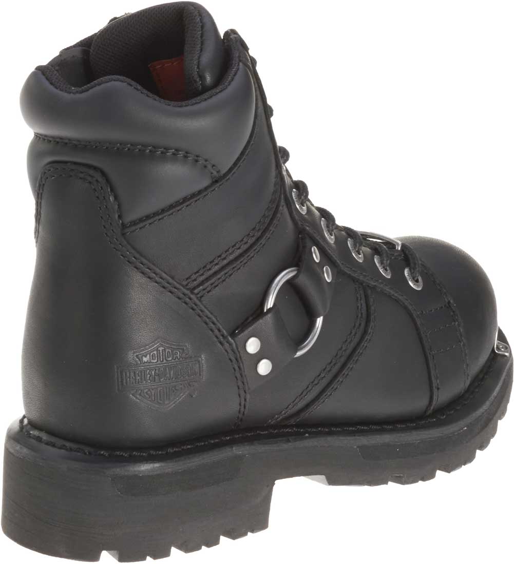 Harley-Davidson Women's Maddy 6-Inch Lace-Up Black Boots. Inside Zipper D84189 - No Hassle Returns at Wisconsin Harley