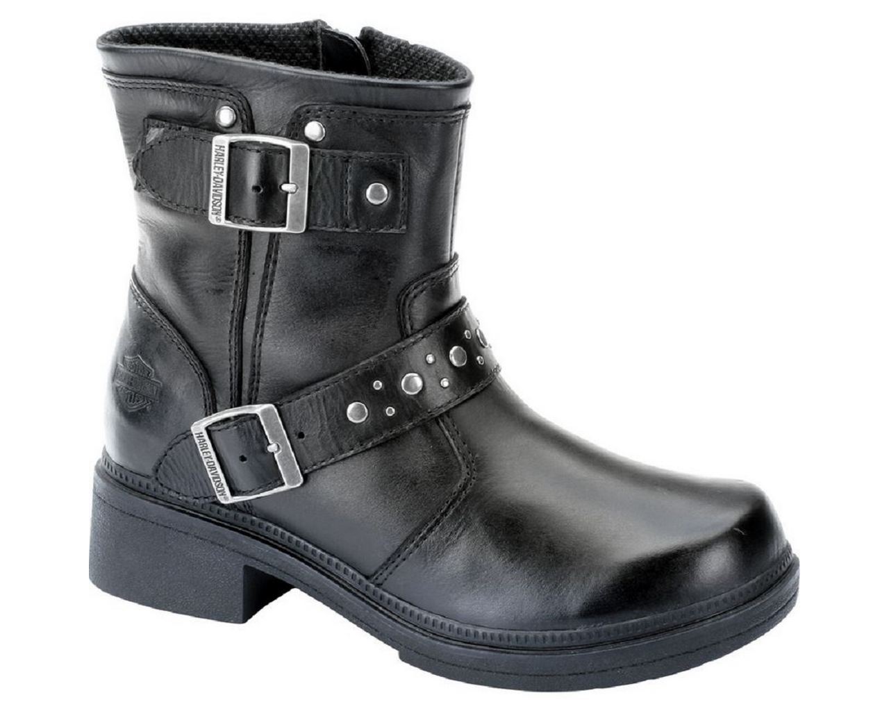 Harley-Davidson Women's London 5-Inch Black Boots. Inside Zipper. D83751 - Wisconsin Harley-Davidson