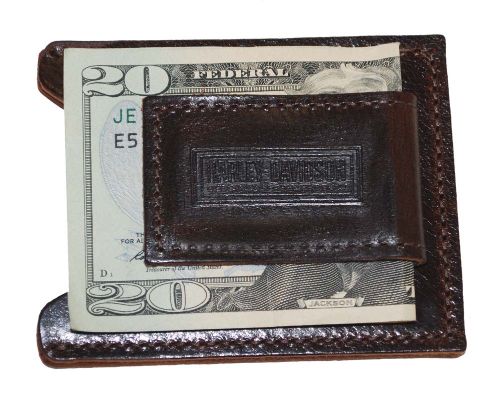 Harley-Davidson Free Shipping - Harley-Davidson Men's Brown Leather Embossed Money Clip HD957-2C - Free Shipping on many products plus Orders Over $99