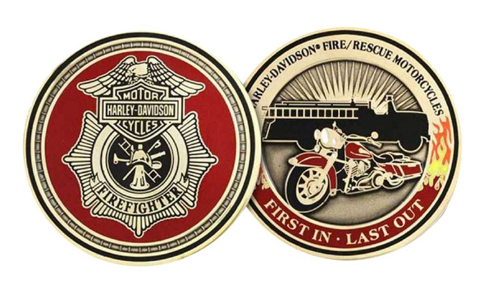 Harley-Davidson Free Shipping - Harley-Davidson Firefighter First In Last Out Challenge Coin 1.75'' 8002923 - Free Shipping on many products plus Orders Over $99