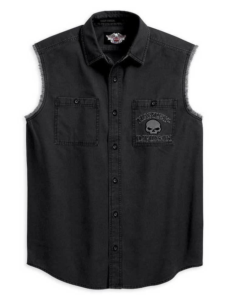Harley-Davidson Men's Willie G. Skull Blowout Button Muscle Shirt 99139-10VM - Wisconsin Harley-Davidson