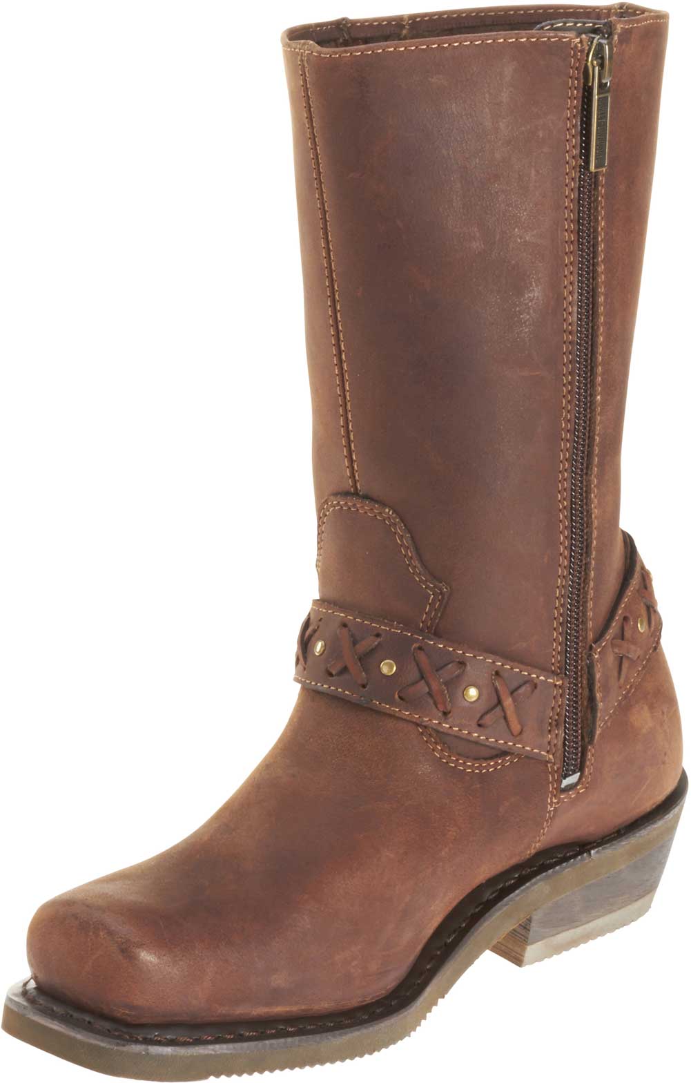 Harley-Davidson Free Shipping - Harley-Davidson Women's Brown Leather Auburn Harness Stud Motorcycle Boot D85432 - Free Shipping on many products plus Orders Over $99
