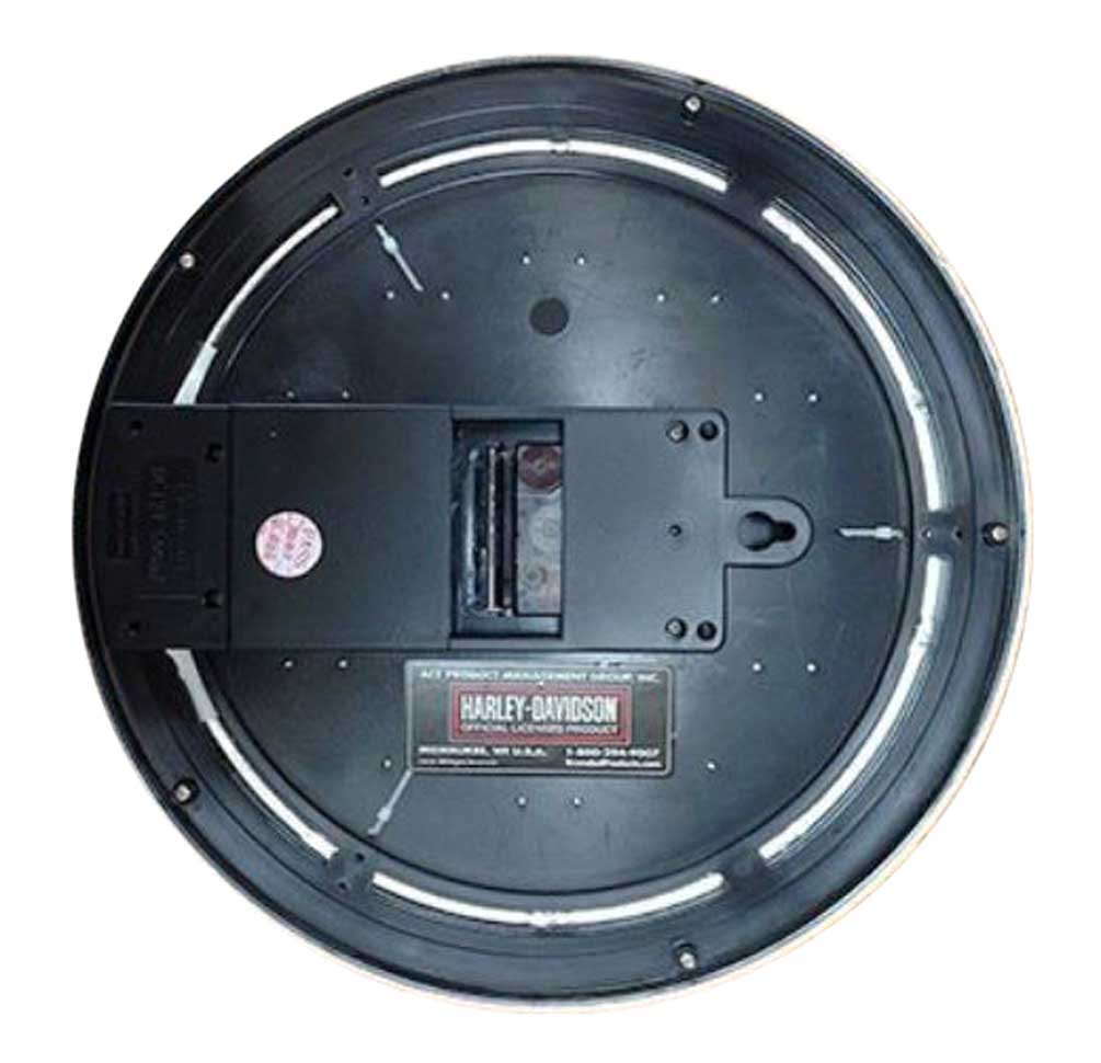 Harley-Davidson Essential Bar & Shield Blue Neon Clock, 12 in Diameter HDL-16675 - No Hassle Returns at Wisconsin Harley