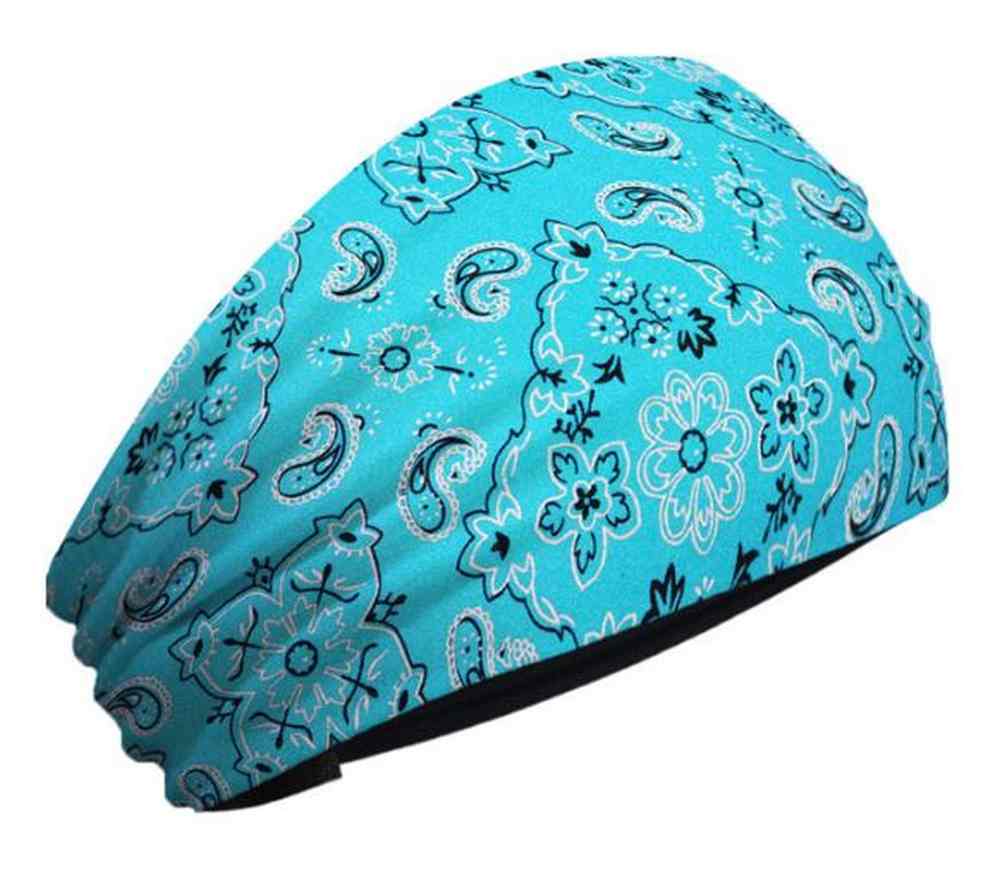 That's A Wrap Foil Bandana Turquoise Paisley Knotty Band, Turquoise KB1627 - Wisconsin Harley-Davidson