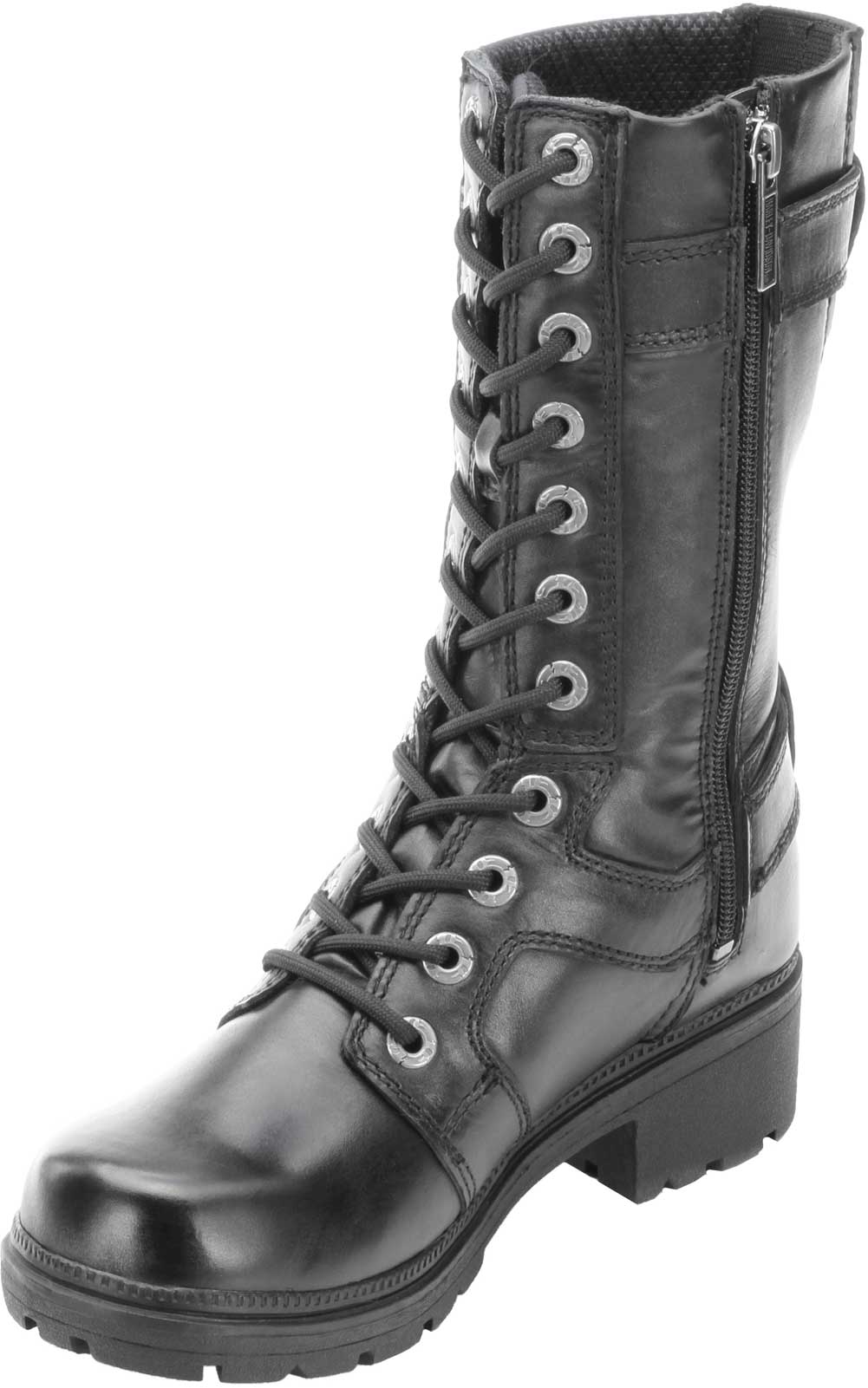 Harley-Davidson® Women's Eda 9-Inch Boots. Inside Zipper. Lace