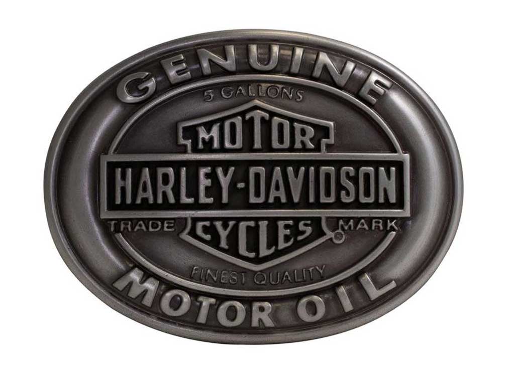 Harley-Davidson Men's Belt Buckle Genuine Motor Oil Bar & Shield HDMBU10662 - Wisconsin Harley-Davidson