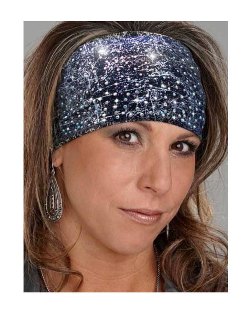 That's A Wrap Womens Premium Embellished Knotty Band, Cracked Ice, Black KB1328R - Wisconsin Harley-Davidson