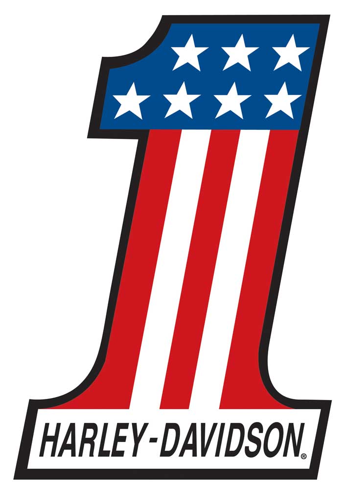 Harley-Davidson Patriotic Number One (1) Tin Metal Sign 12 x 18 Inch 2010191 - Wisconsin Harley-Davidson