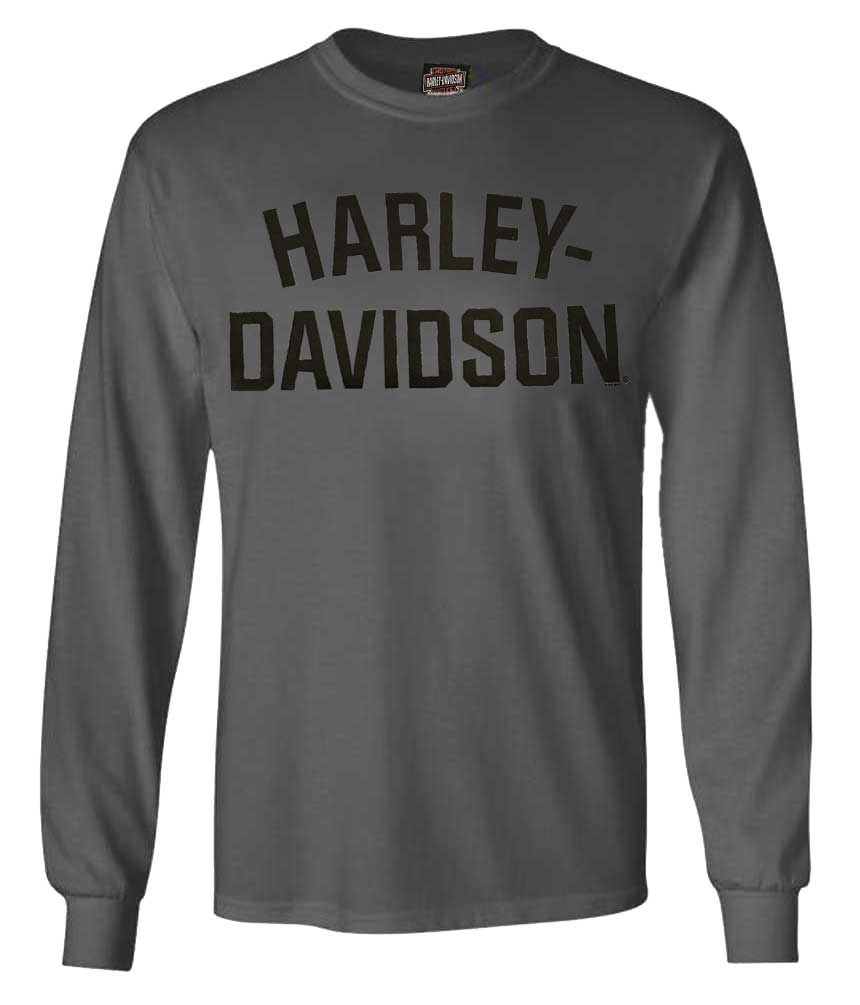 Harley-Davidson® Men's T-Shirt Heritage H-D Long Sleeve Charcoal