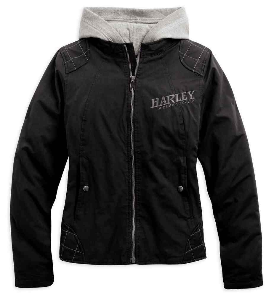 Harley-Davidson Women's Skull 3-in-1 Fleece Jacket, Black 98552-14VW - Wisconsin Harley-Davidson