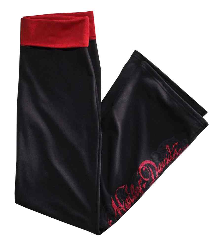 Harley-Davidson Women's Foil Print Graphic Lounge Pants, Black 97853-16VW - Wisconsin Harley-Davidson