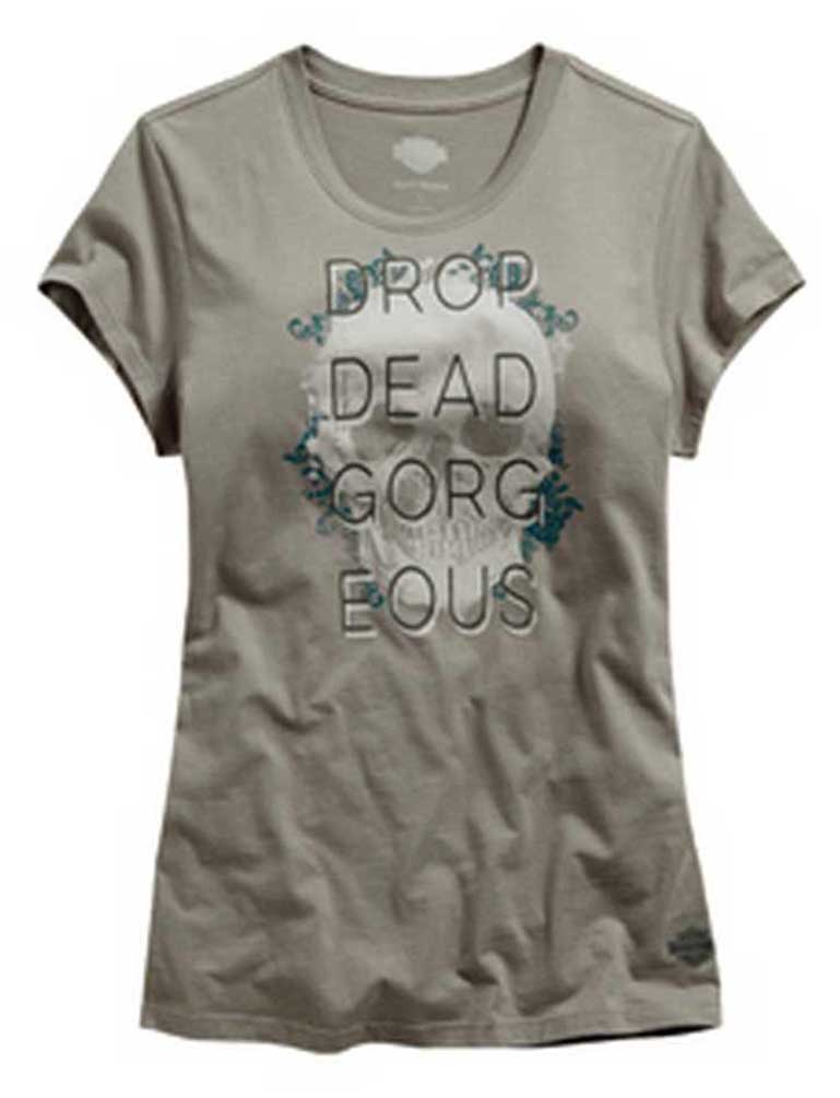 Harley Davidson Women S Drop Dead Gorgeous Tee T Shirt Steel