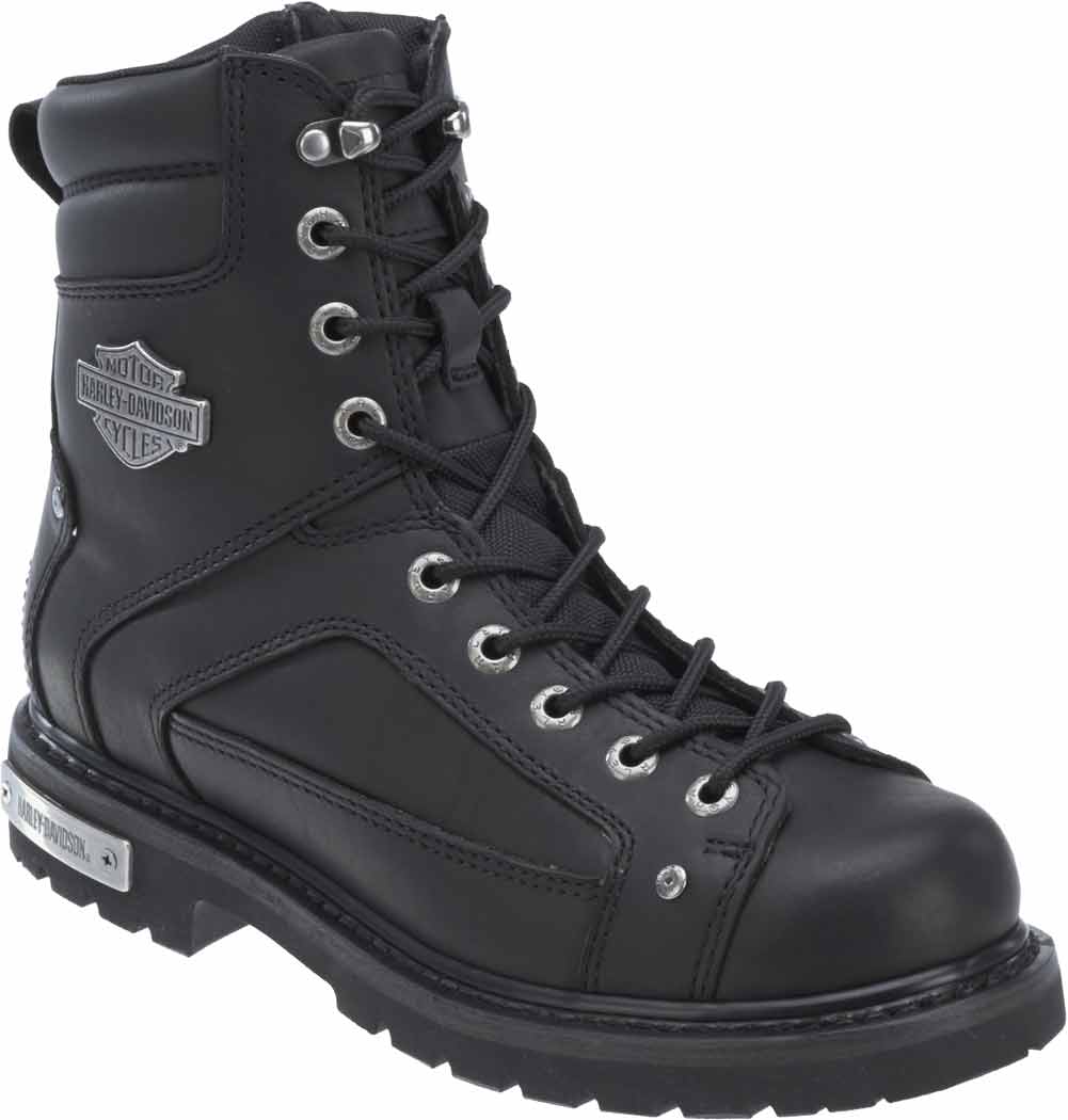 Harley-Davidson Men's Abercorn 7-Inch Black Motorcycle Lace Boots. D93340 - Wisconsin Harley-Davidson