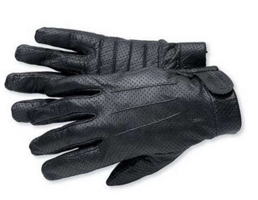Harley-Davidson Men's Perforated Full-Finger Leather Gloves 98164-98VM - Wisconsin Harley-Davidson